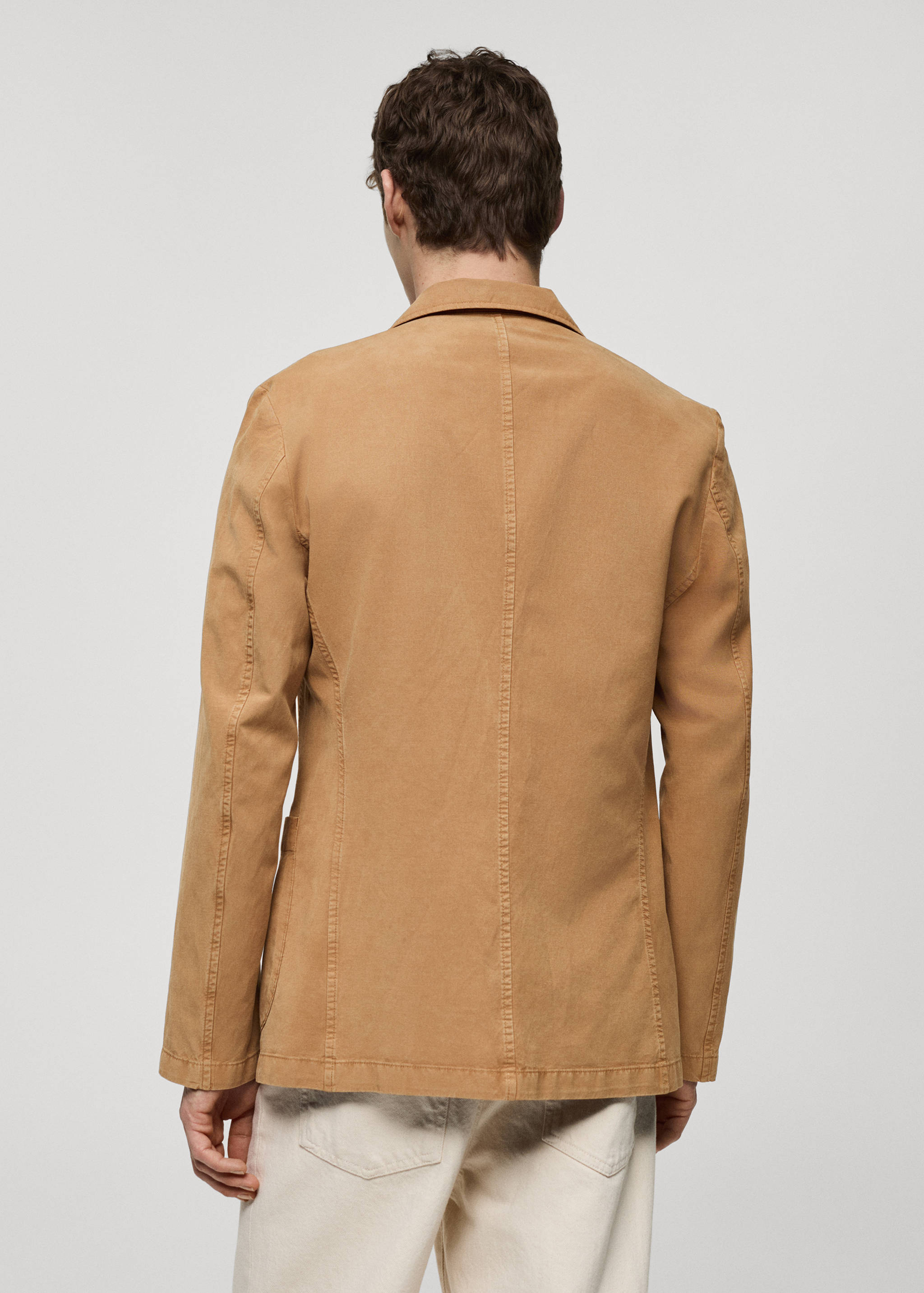 Americana slim fit lino algodón - Reverso del artículo