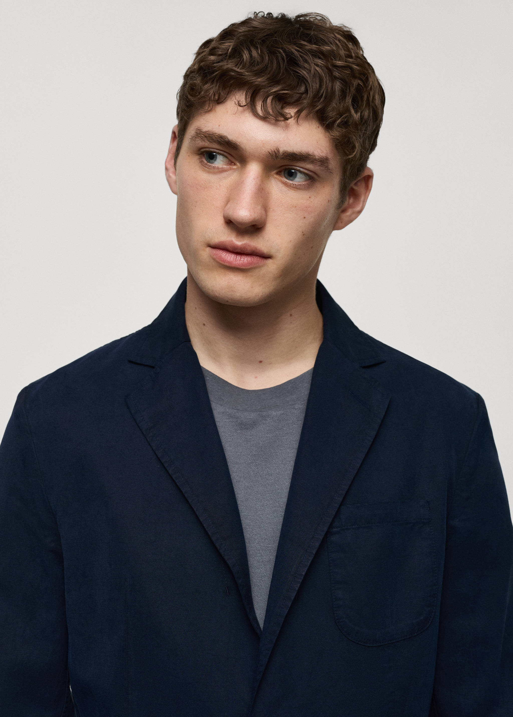 Americana slim fit lino algodón - Detalle del artículo 1