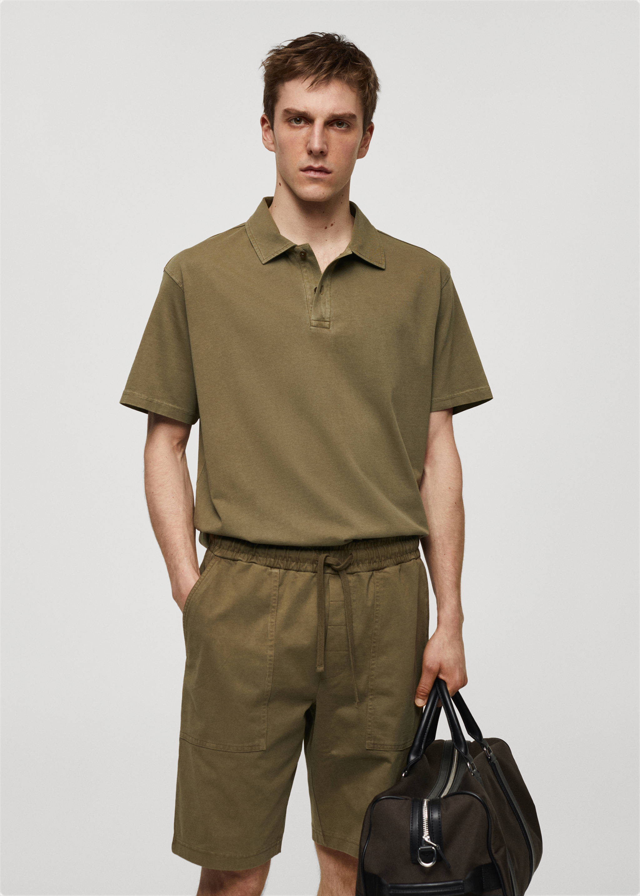 100% cotton relaxed-fit polo shirt - Medium plane