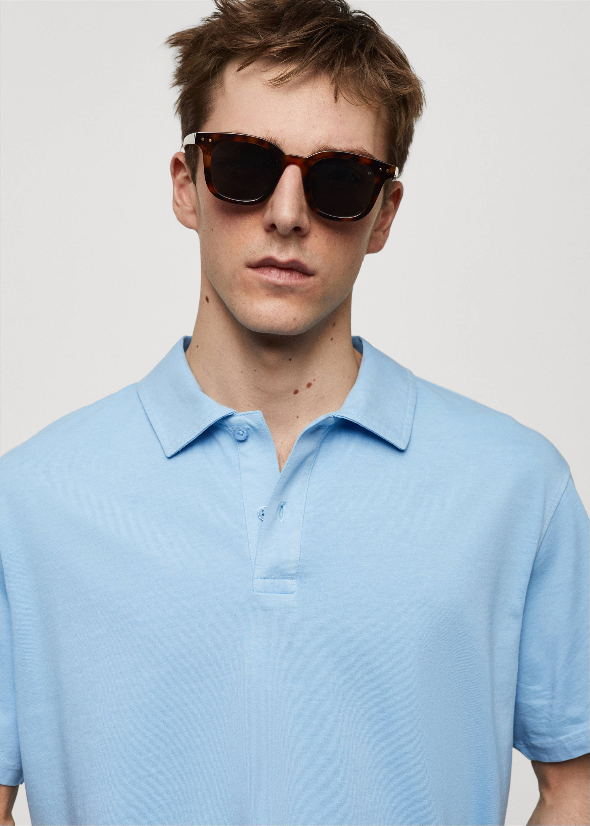 100% cotton relaxed-fit polo shirt - Details of the article 1