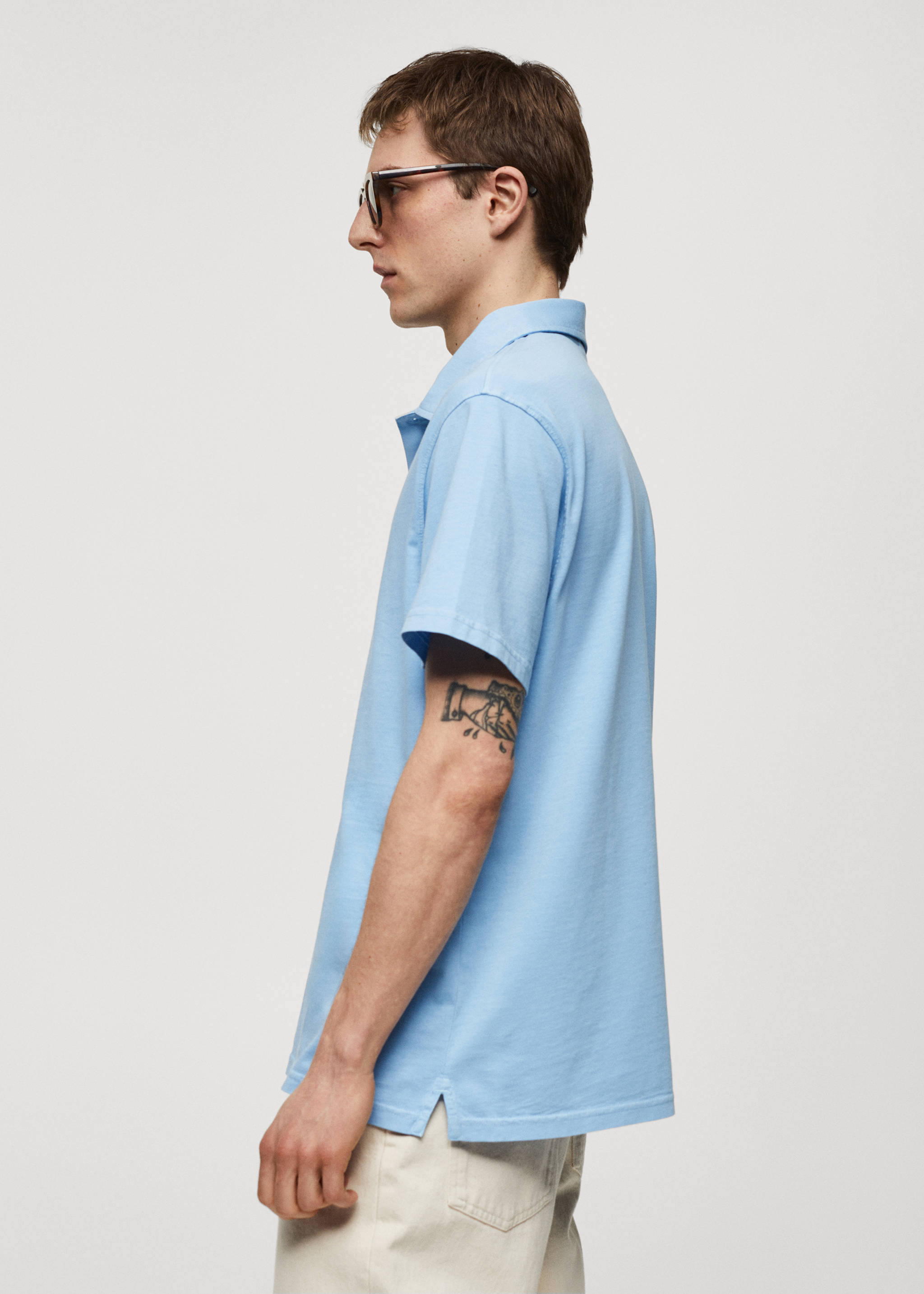 100% cotton relaxed-fit polo shirt - Details of the article 2