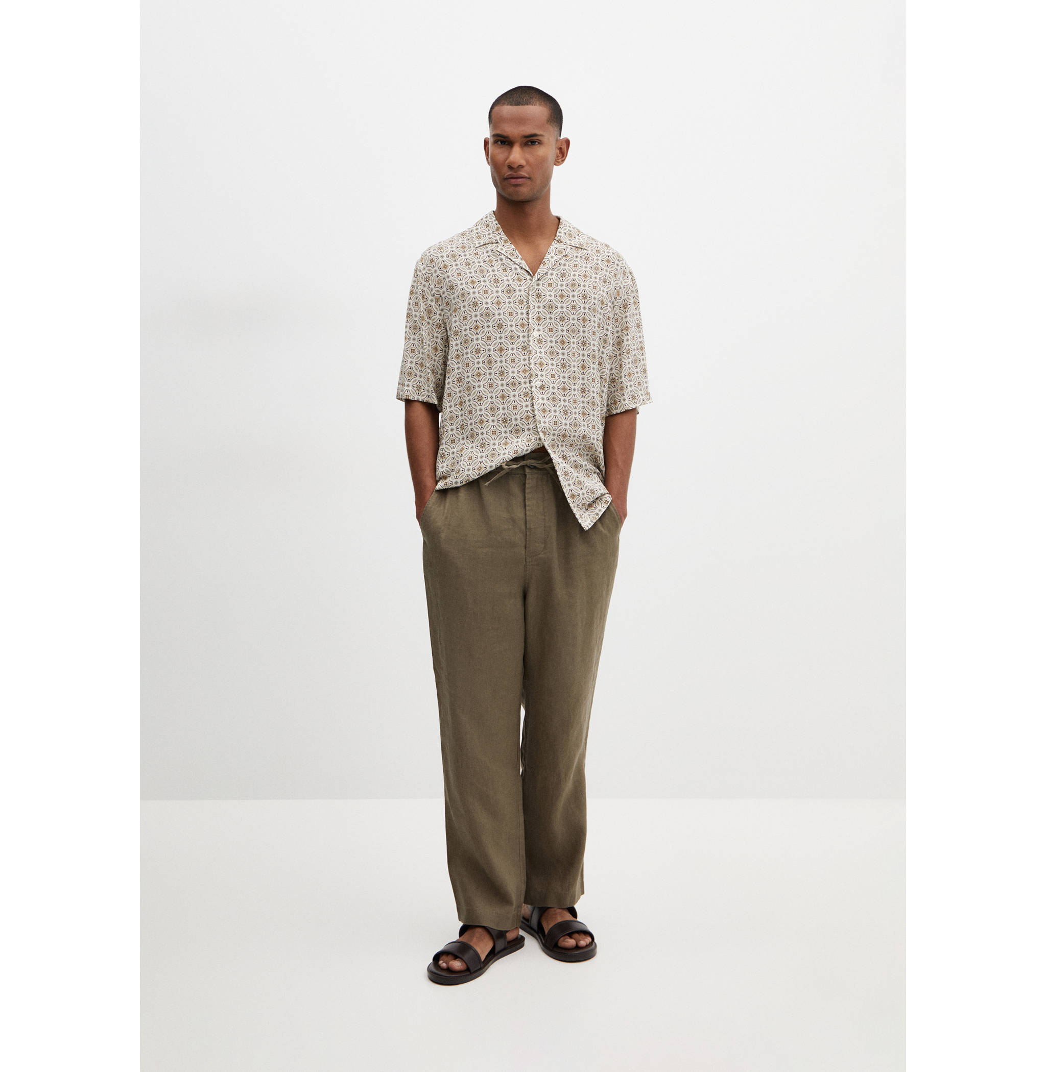 Printed fluid regular-fit shirt - General plane