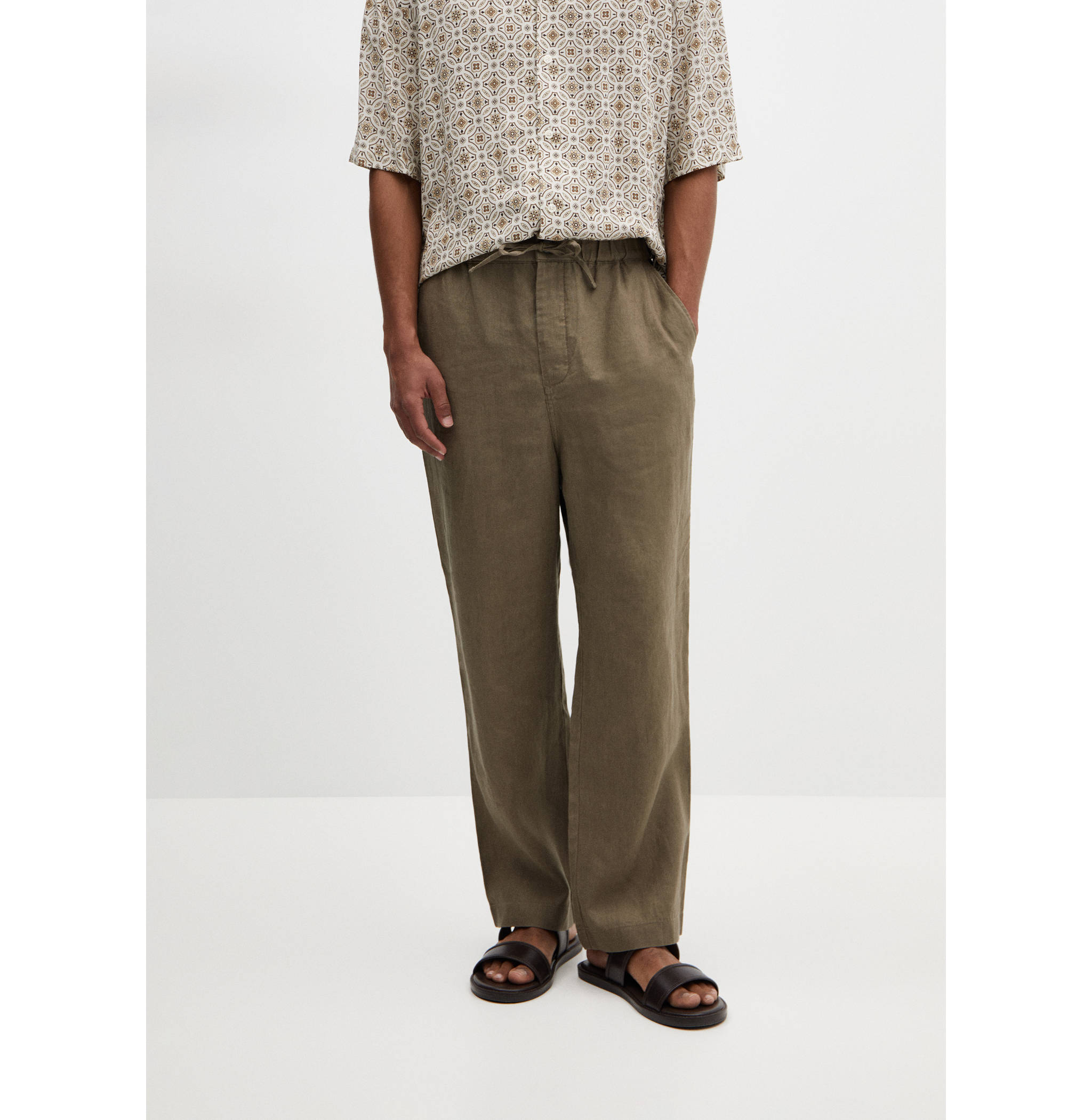 Printed fluid regular-fit shirt - Medium plane