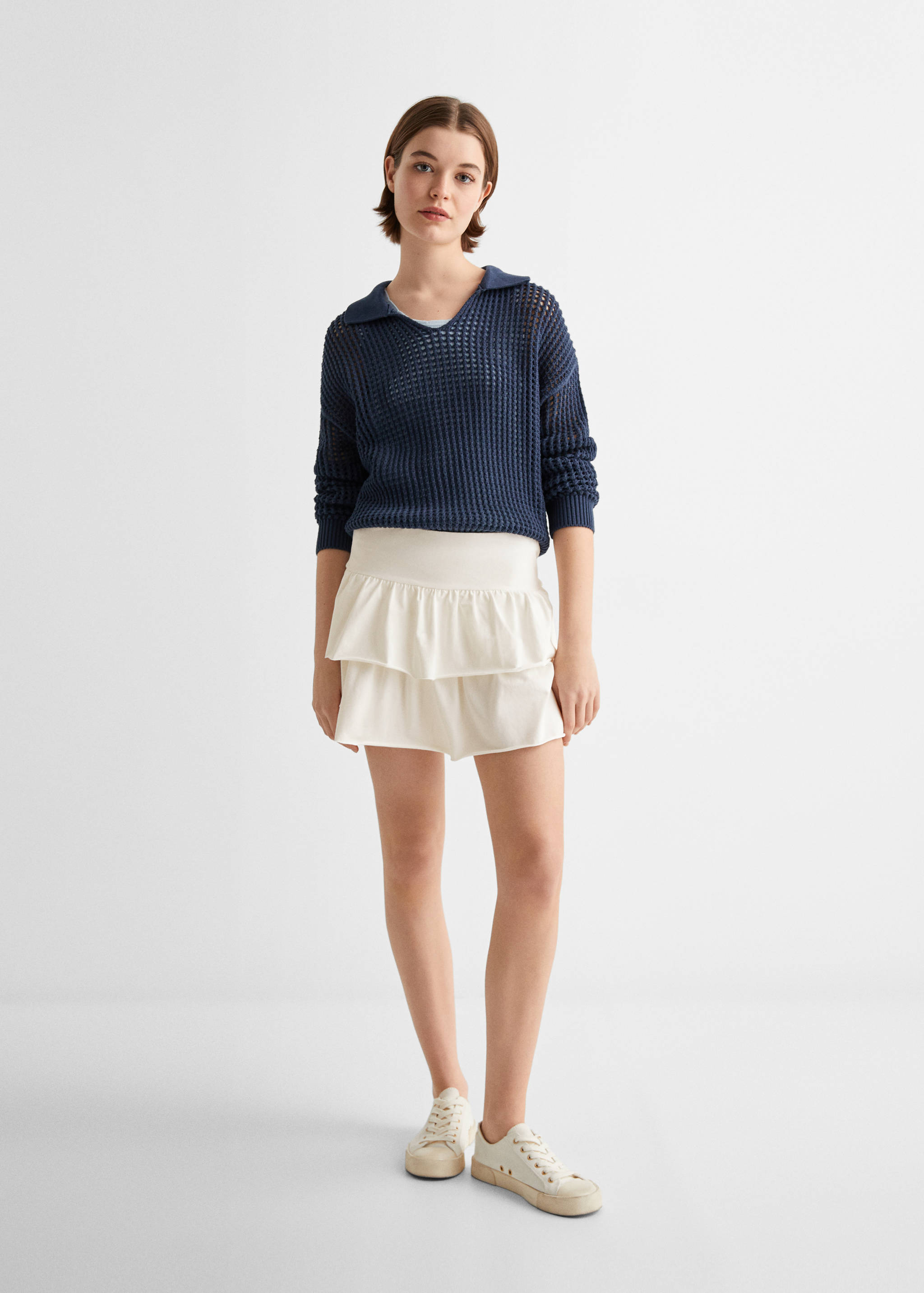 Ruffled cotton skirt - General plane