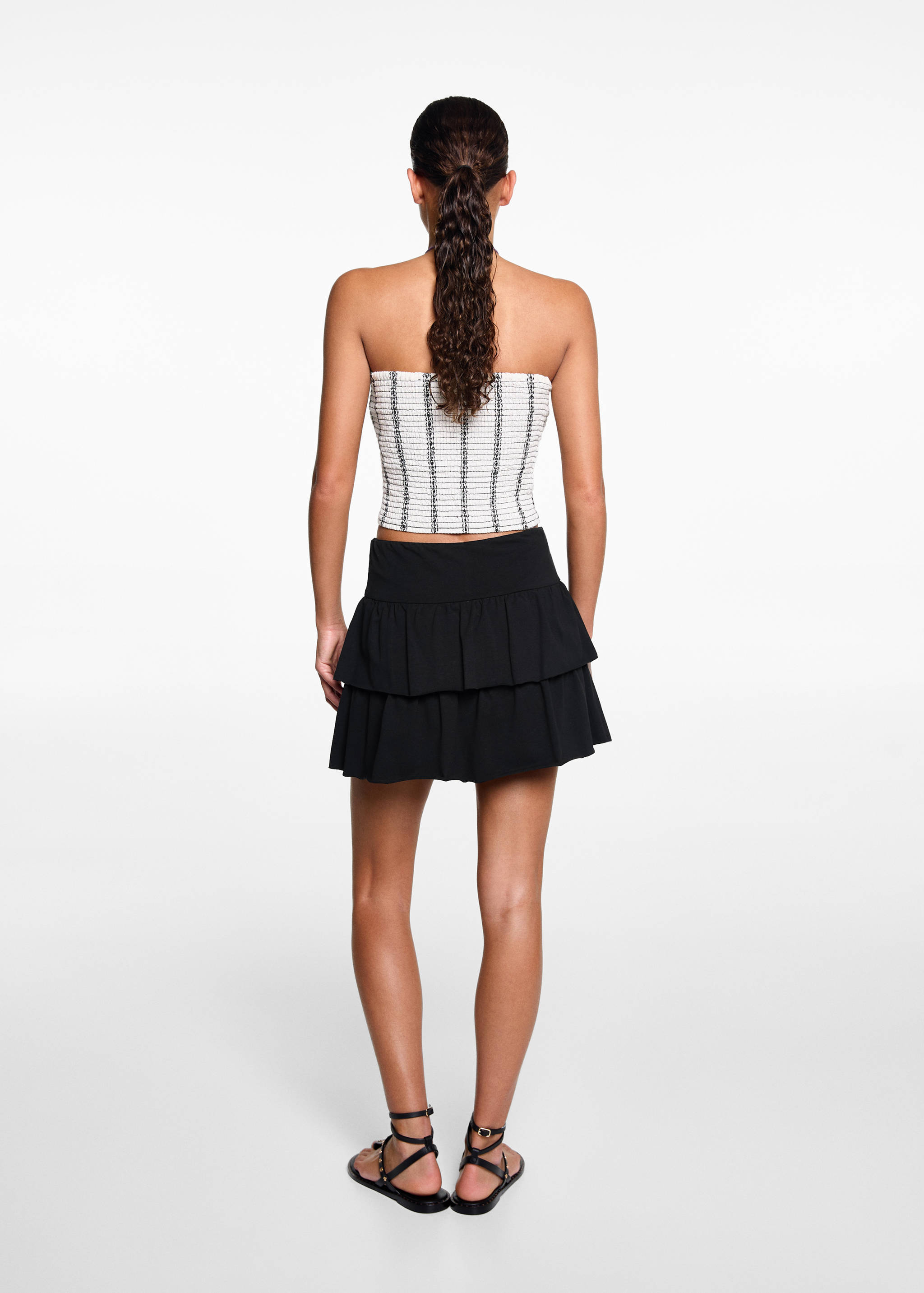 Ruffled cotton skirt - Reverse of the article
