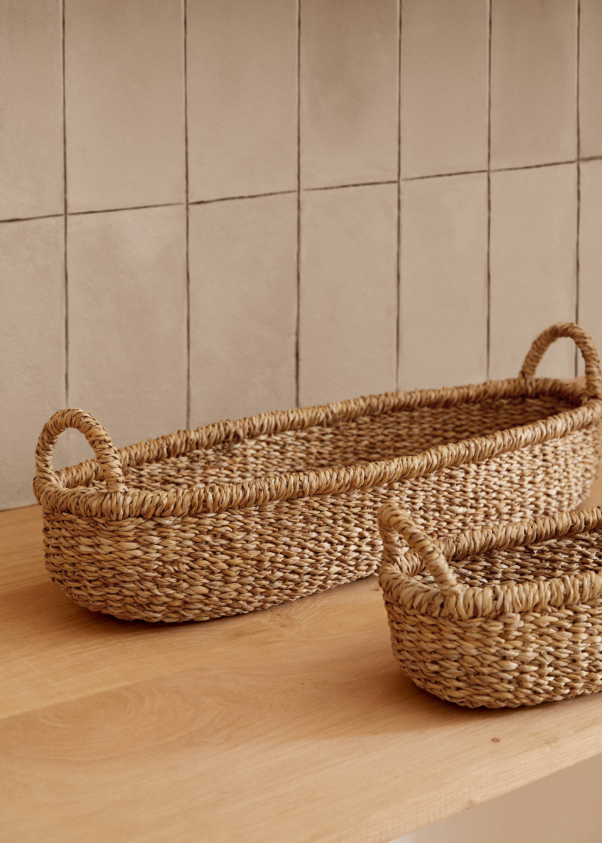 Rectangular basket with handles - General plane