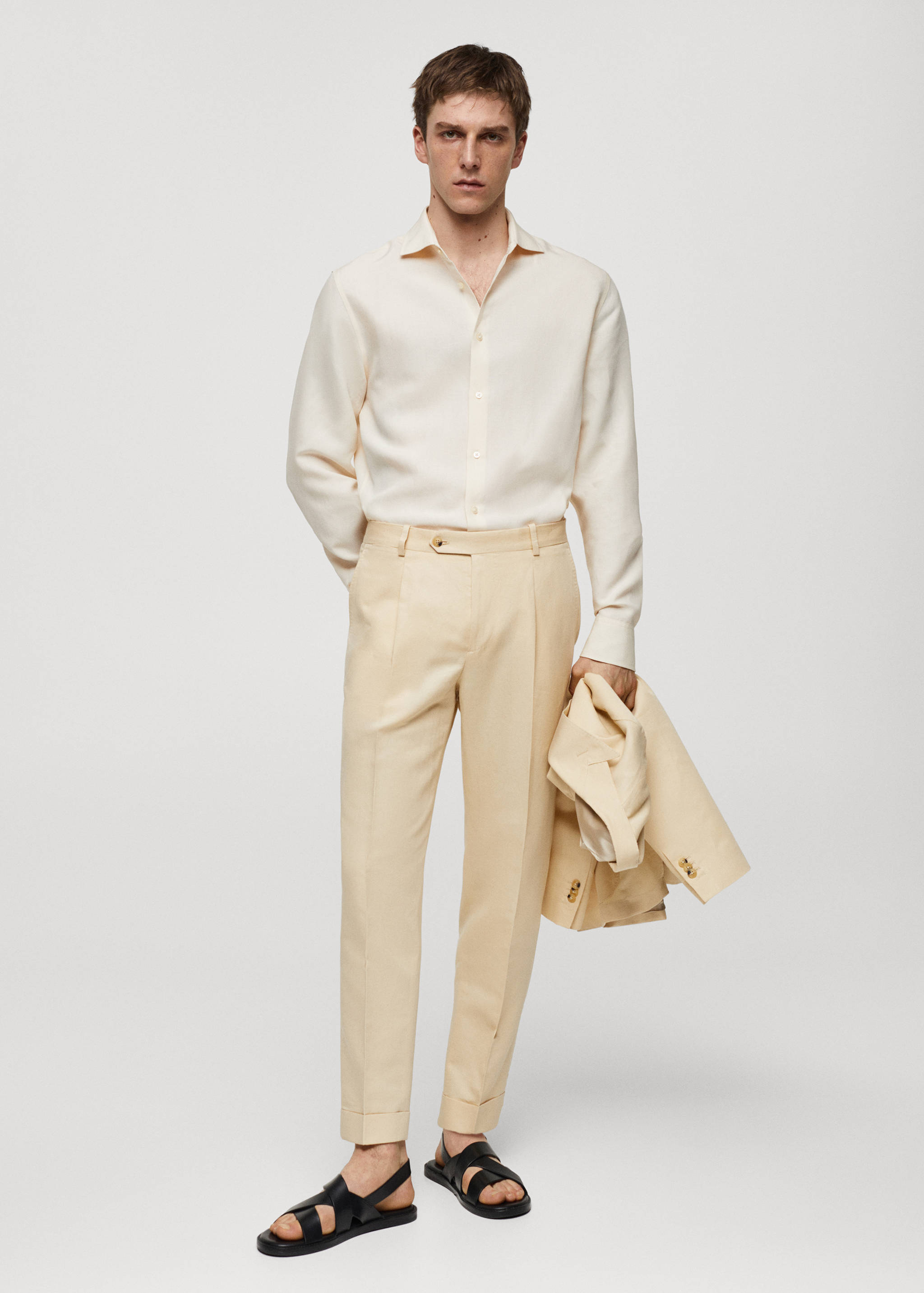 Chemise slim-fit Tencel lin - Plan général