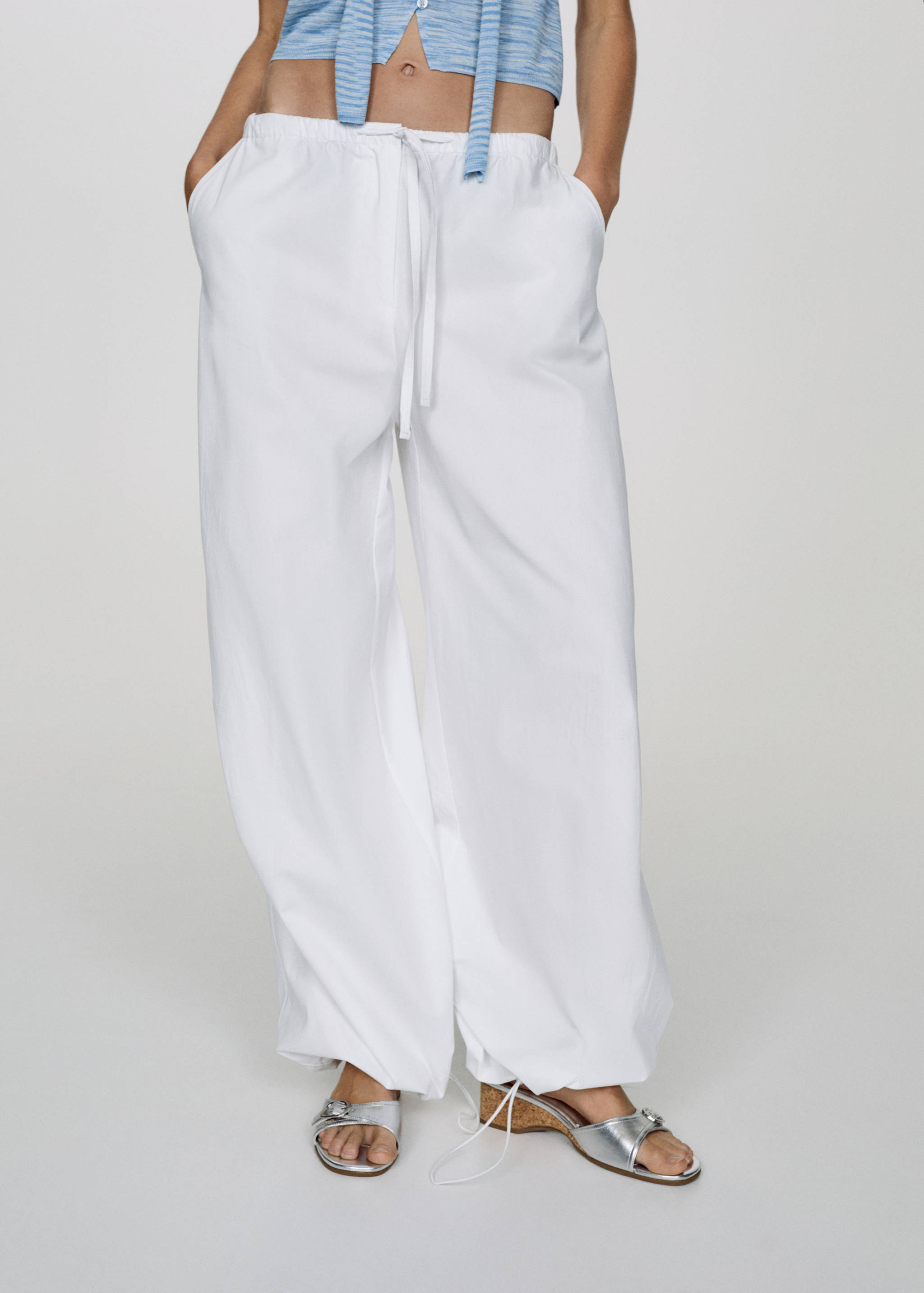 100% cotton parachute trousers - Medium plane