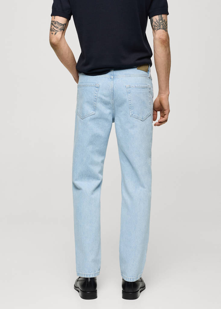 Regular-fit BERTO® Tencel™ cotton jeans — Light Blue