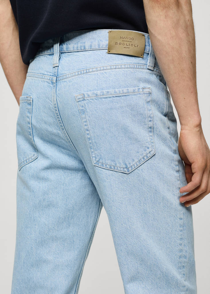 Regular-fit BERTO® Tencel™ cotton jeans — Light Blue
