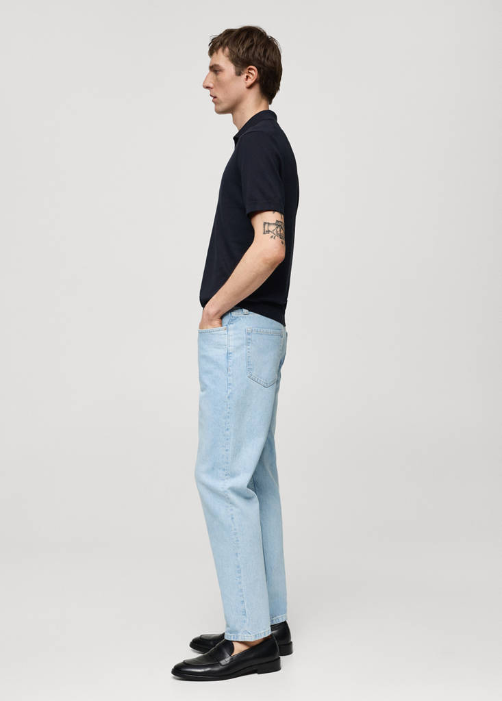 Regular-fit BERTO® Tencel™ cotton jeans — Light Blue