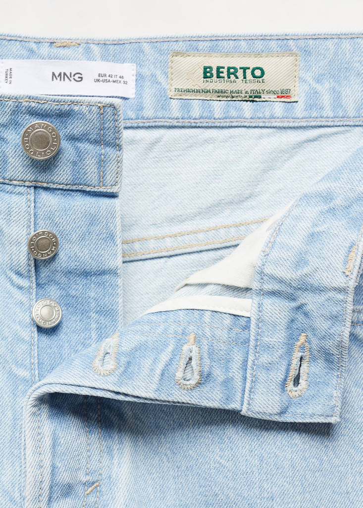 Regular-fit BERTO® Tencel™ cotton jeans — Light Blue