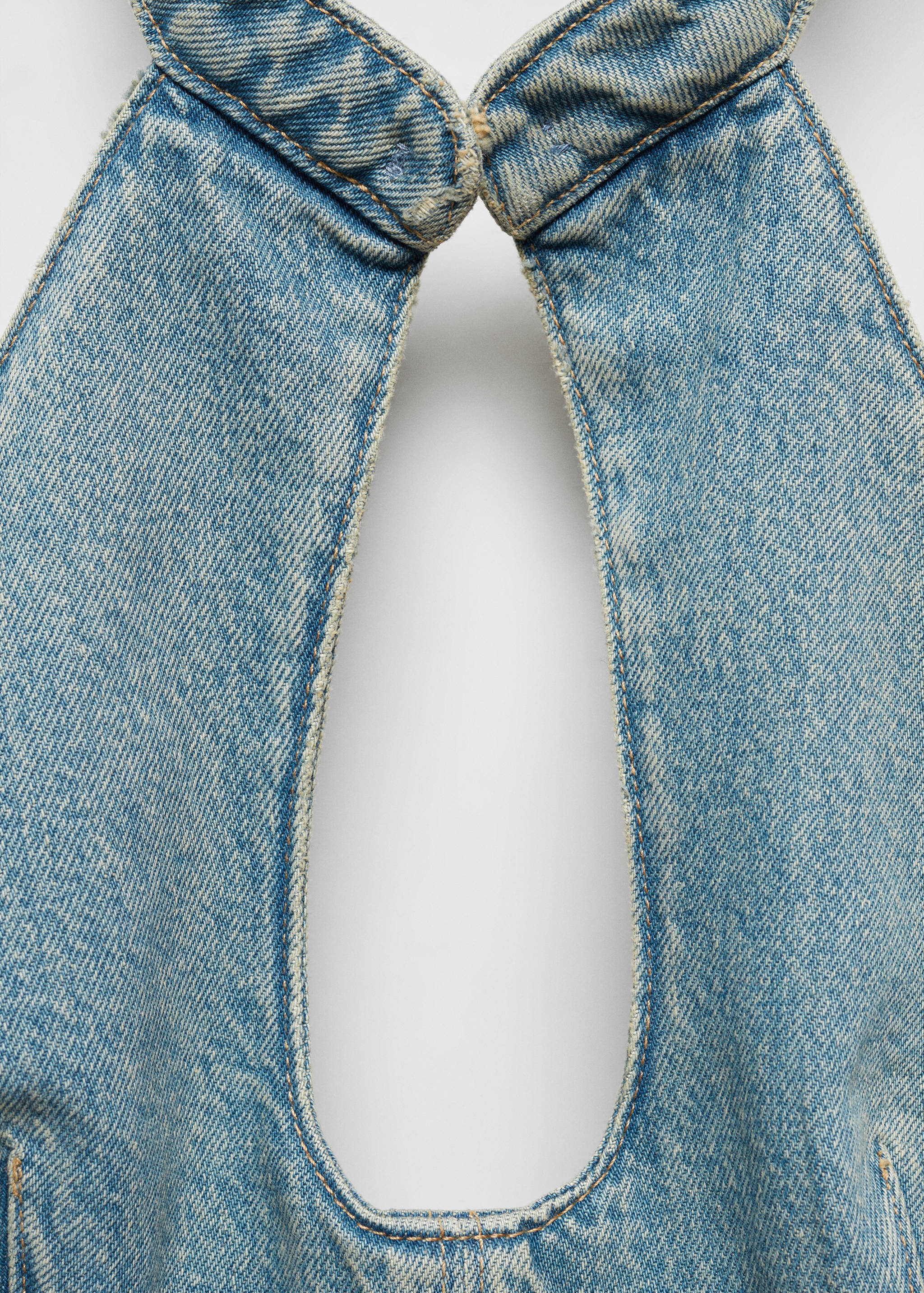 Halter-neck denim top - Details of the article 8