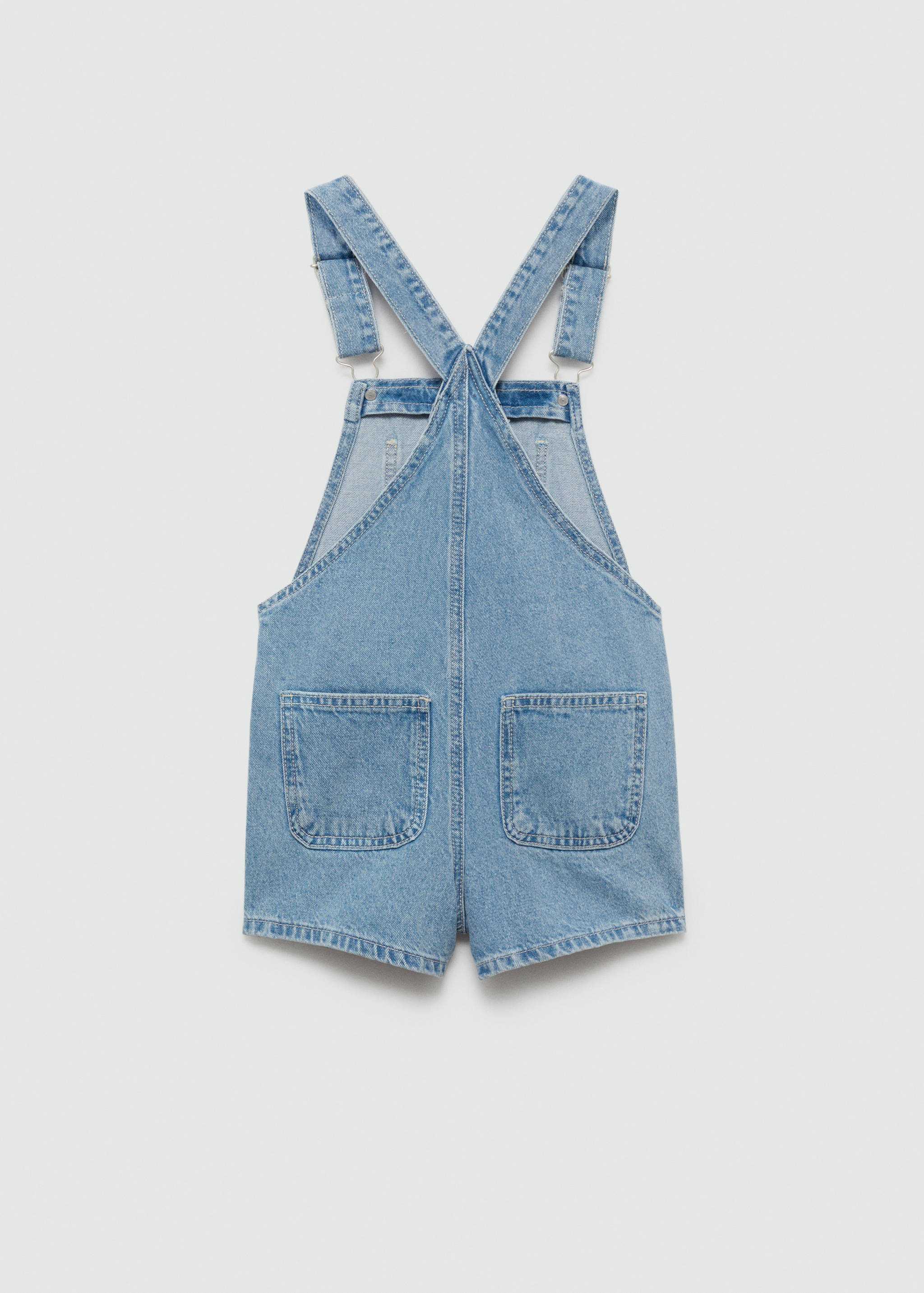 Short denim dungarees - Reverse of the article