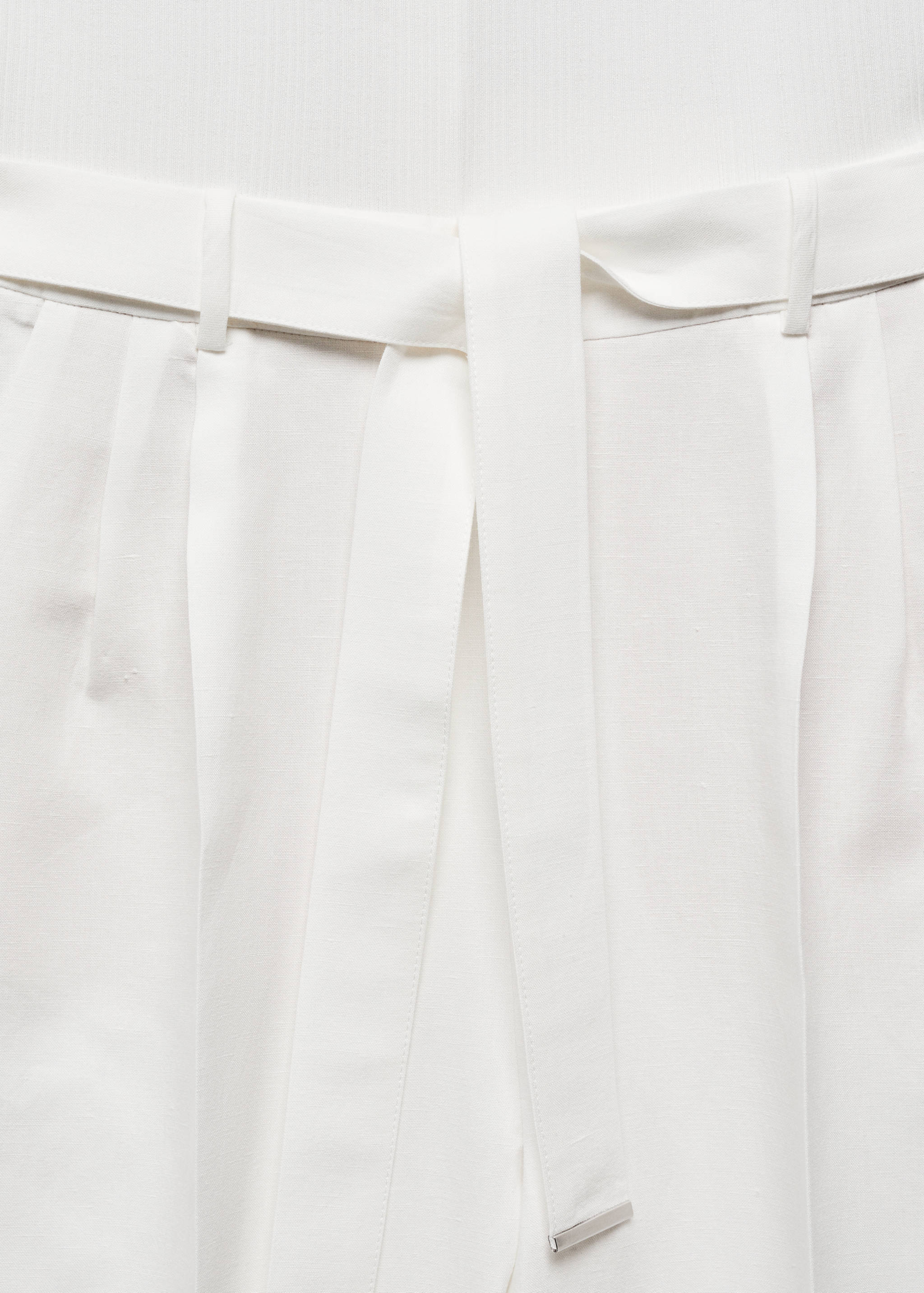 Contrast-linen body jumpsuit - Details of the article 8