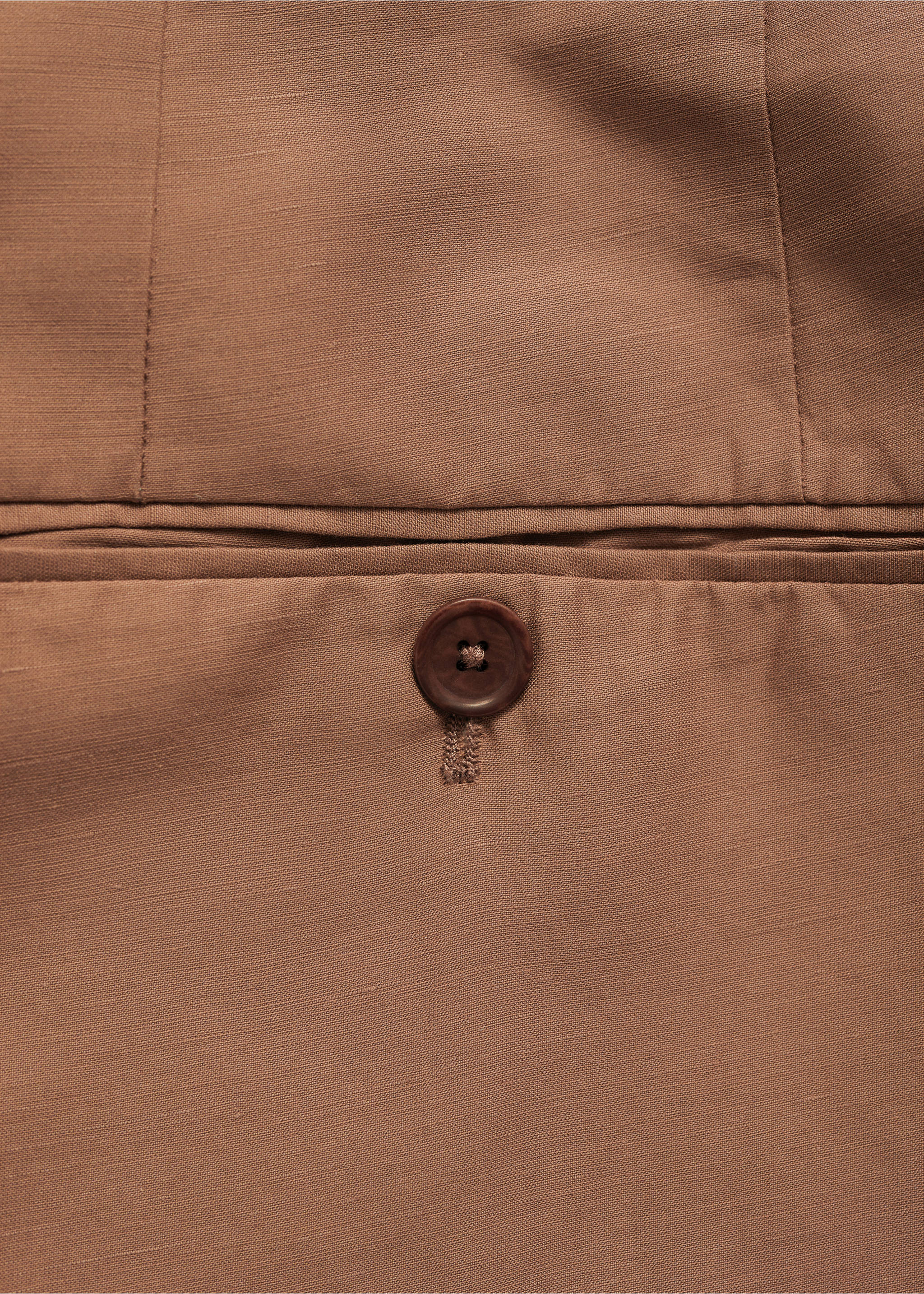Cotton linen suit bermuda shorts - Details of the article 0, Burnt Orange. Ref: 67078267-00.
