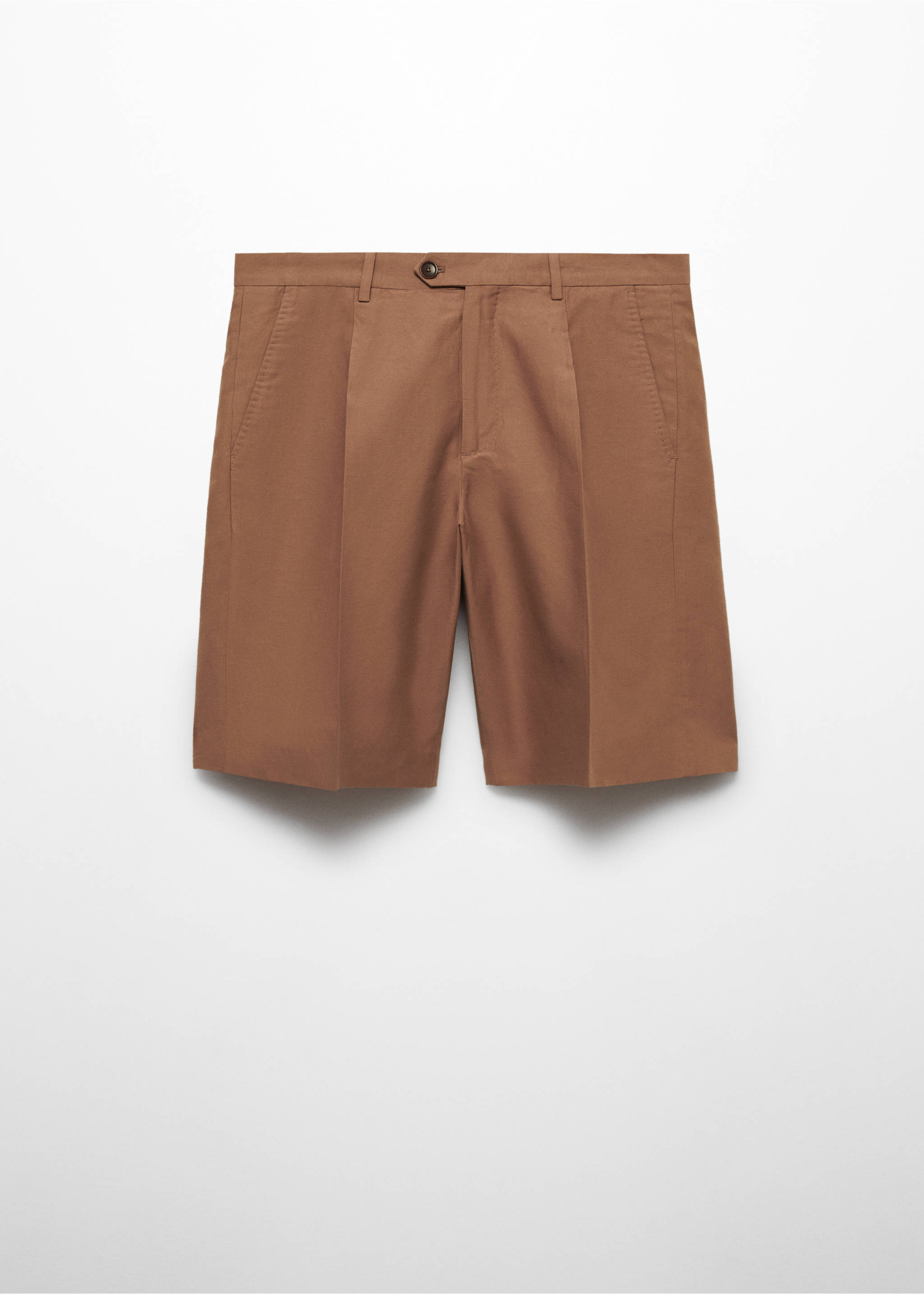 Cotton linen suit bermuda shorts - Article without model, Burnt Orange. Ref: 67078267-00.