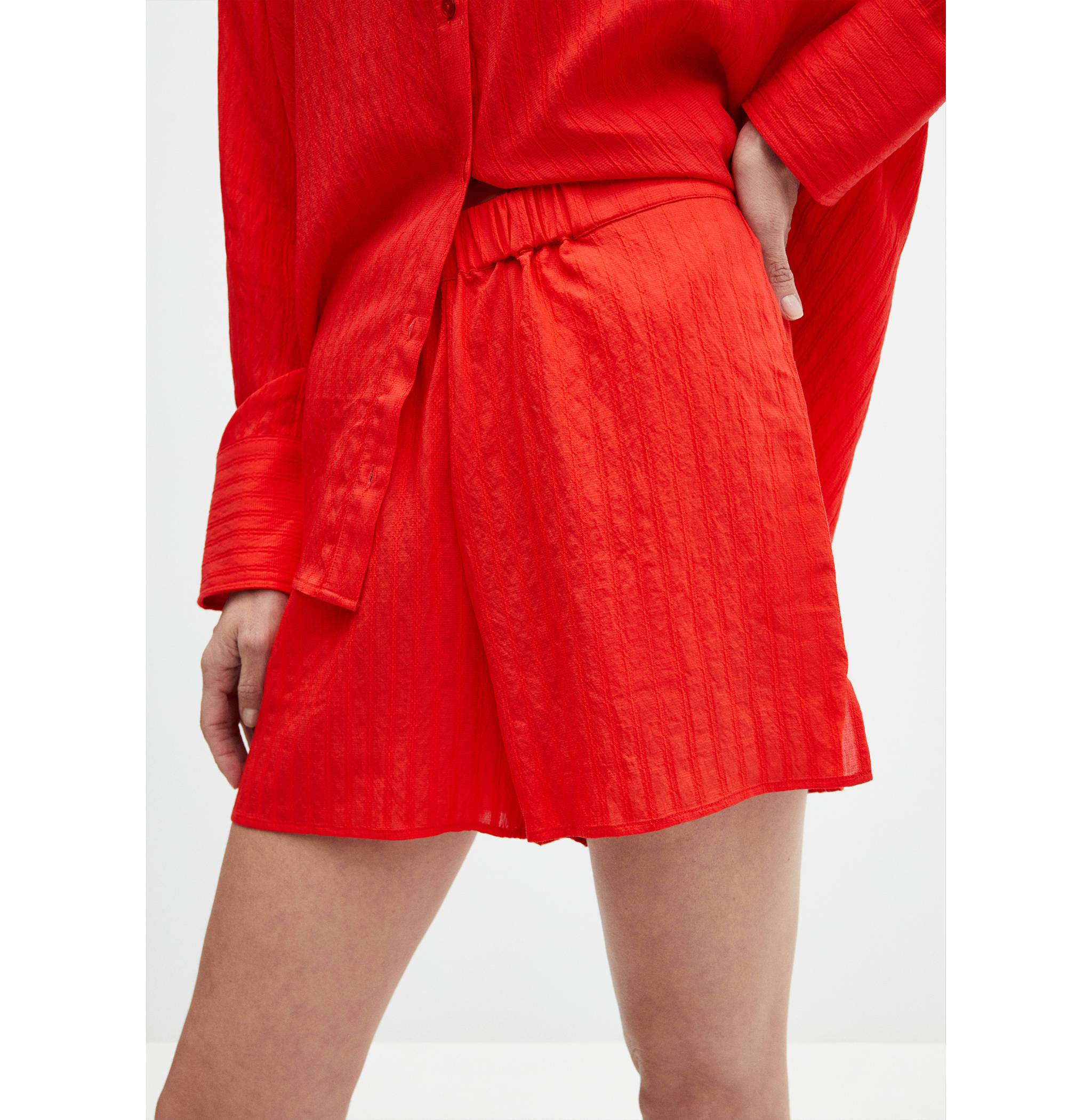 Stripe-printed shorts - Medium plane