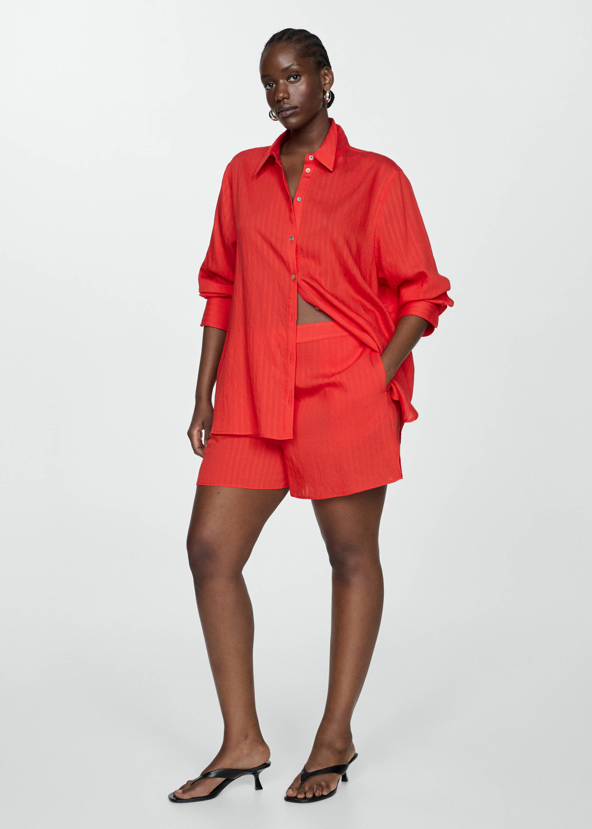 Stripe-printed shorts - Details of the article 3