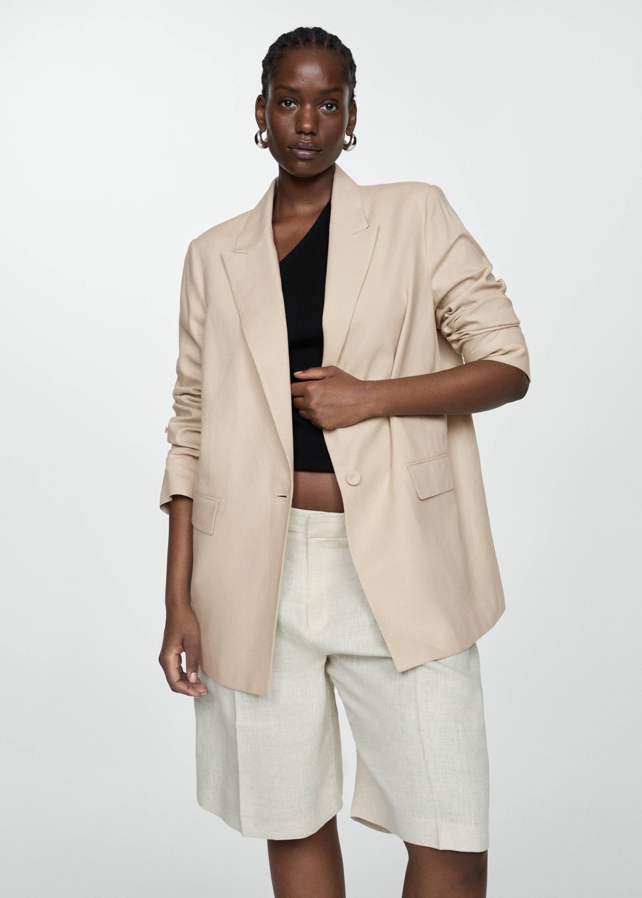 Blazer lin poignets boutonnés - Détail de l'article 5