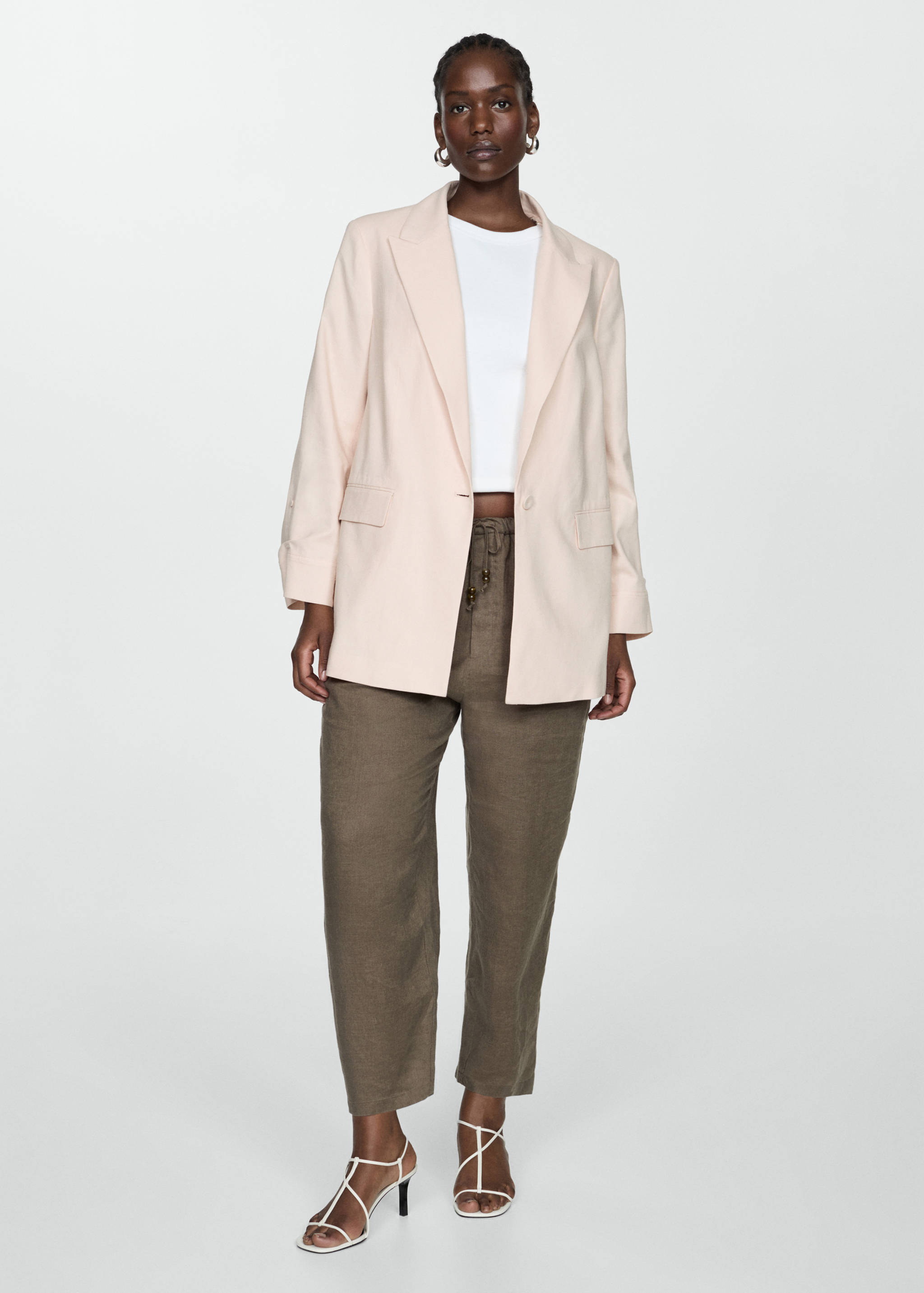 Blazer lin poignets boutonnés - Détail de l'article 3