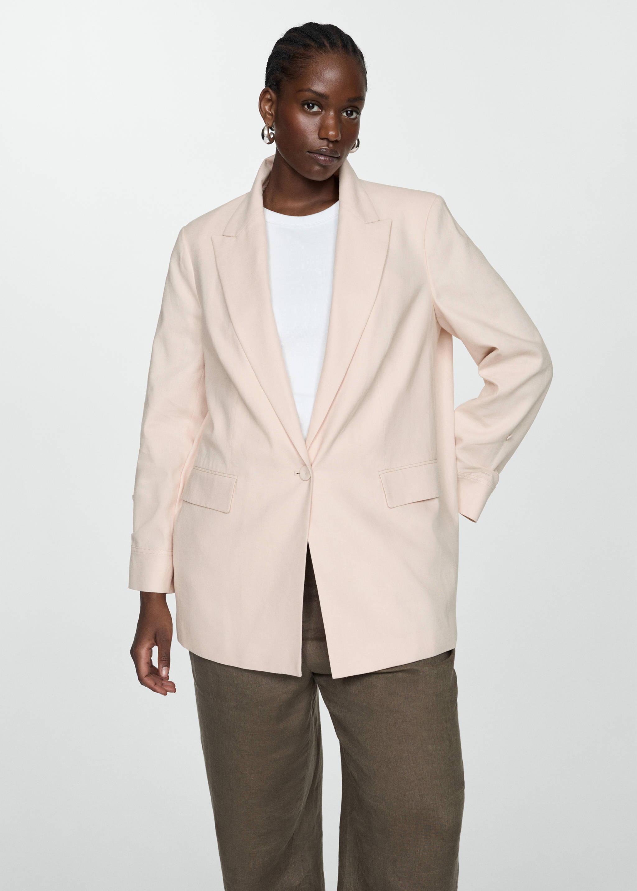 Blazer lin poignets boutonnés - Détail de l'article 5