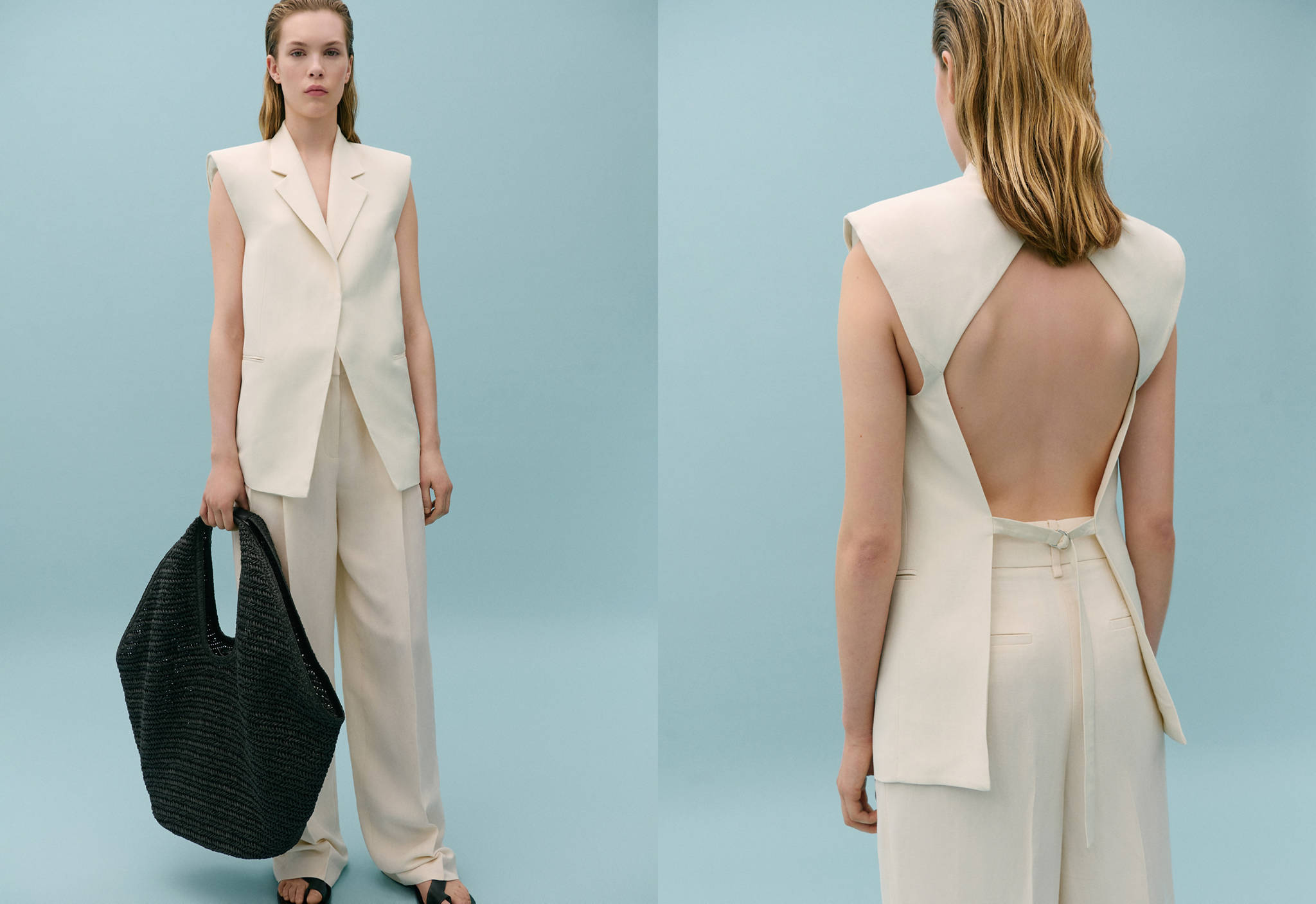 Suit waistcoat with open back - Panoramic plane