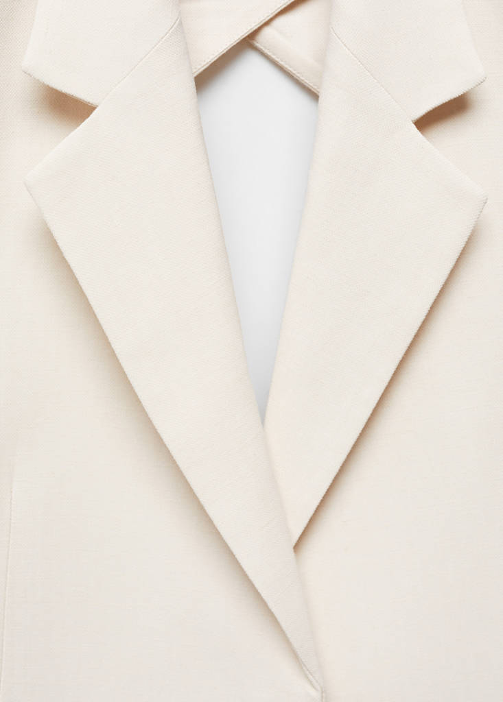Suit waistcoat with open back — Ecru