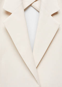 Suit waistcoat with open back — Ecru 7
