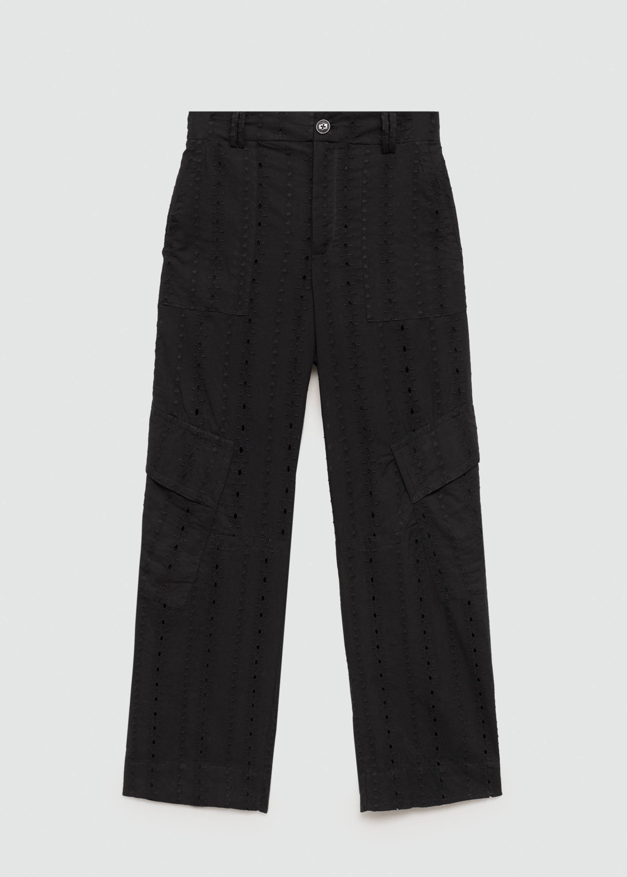 Embroidered cargo trousers - Article without model