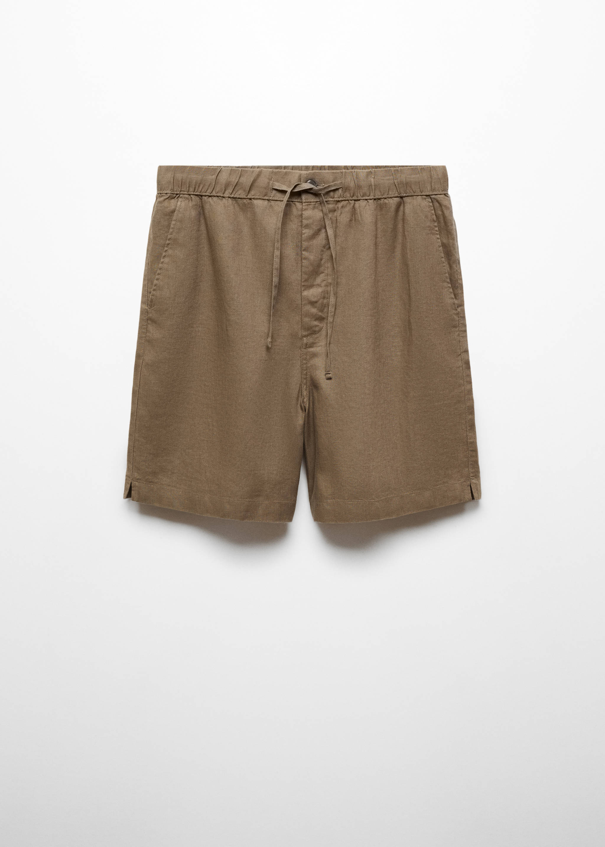 100% linen bermuda shorts with drawstring - Article without model