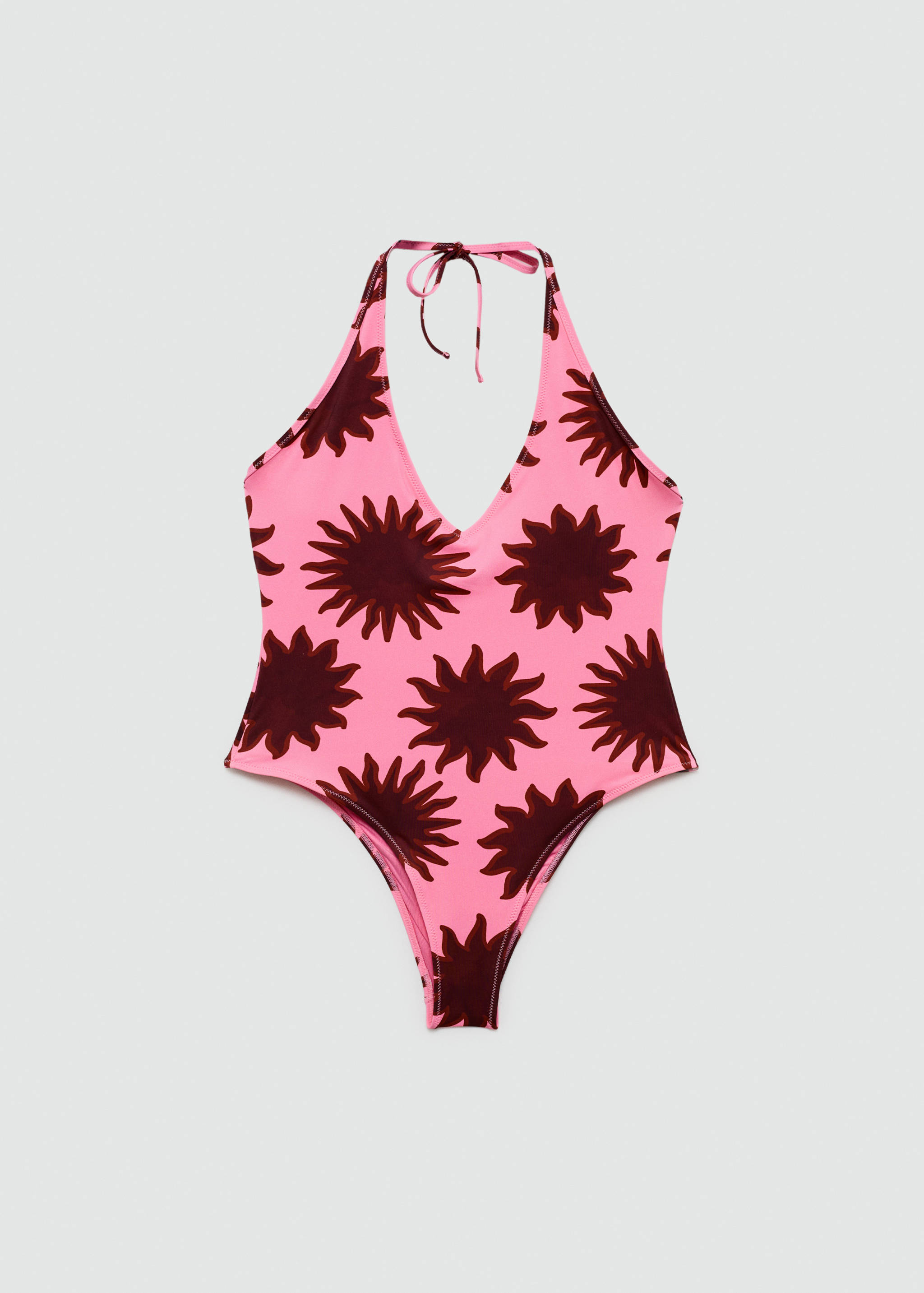 Printed V-neck swimsuit - Article without model
