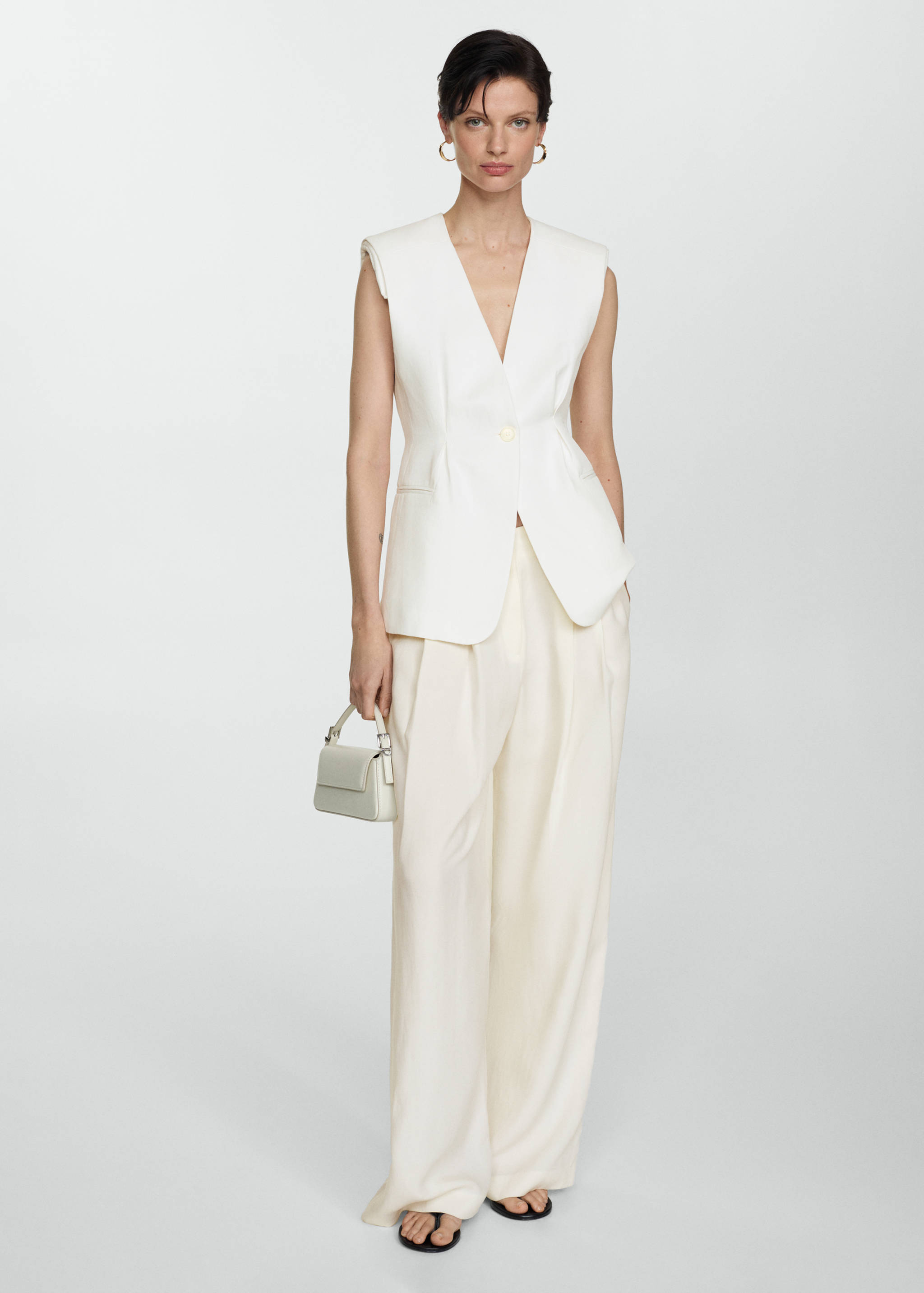 Gilet long bouton - Plan général