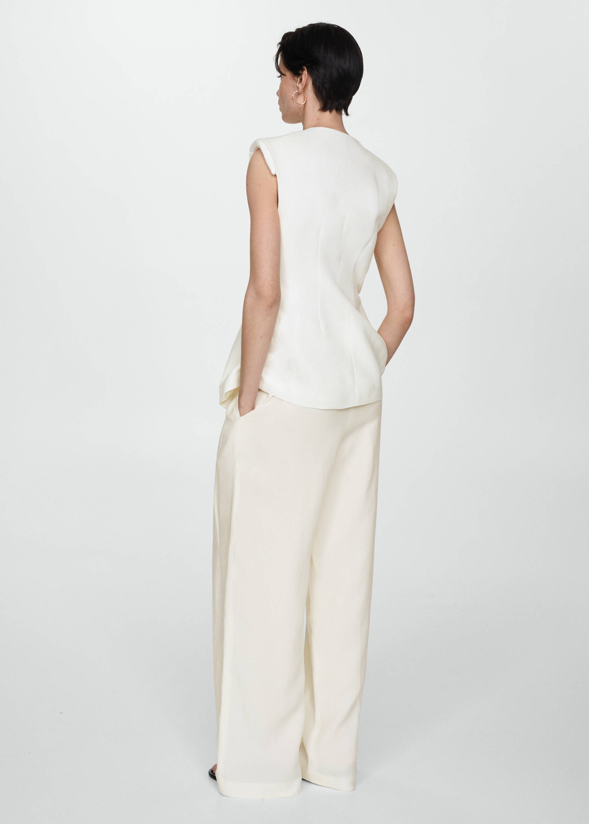 Gilet long bouton - Verso de l’article