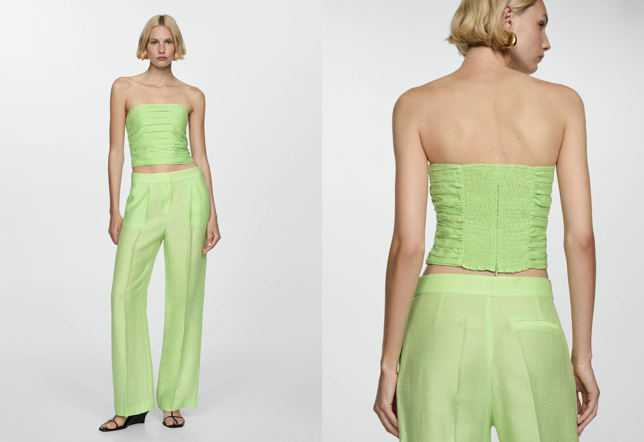 Draped crop top - Panoramic plane