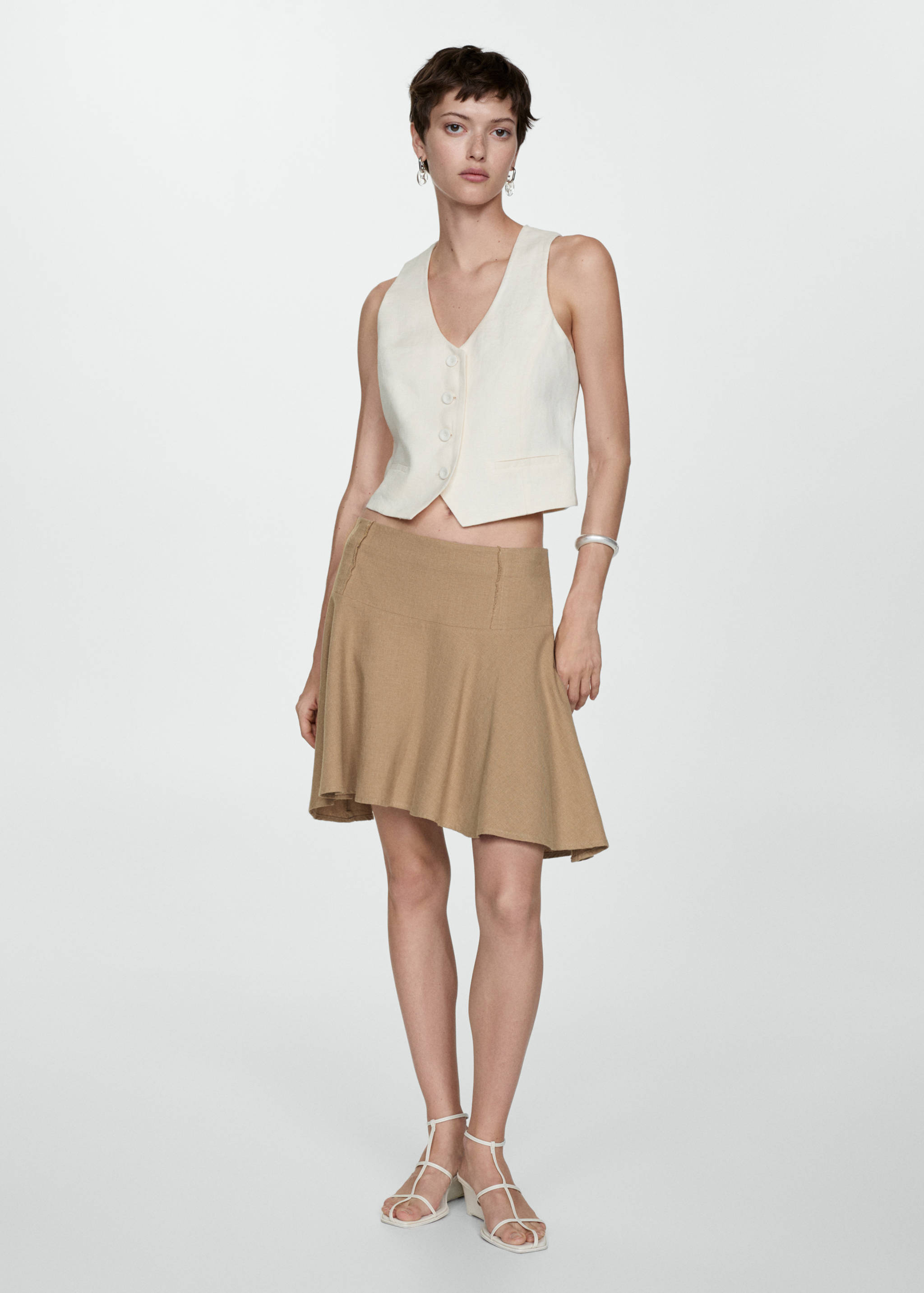 تنورة قطنية غير متناسقة - تفاصيل المنتج 2