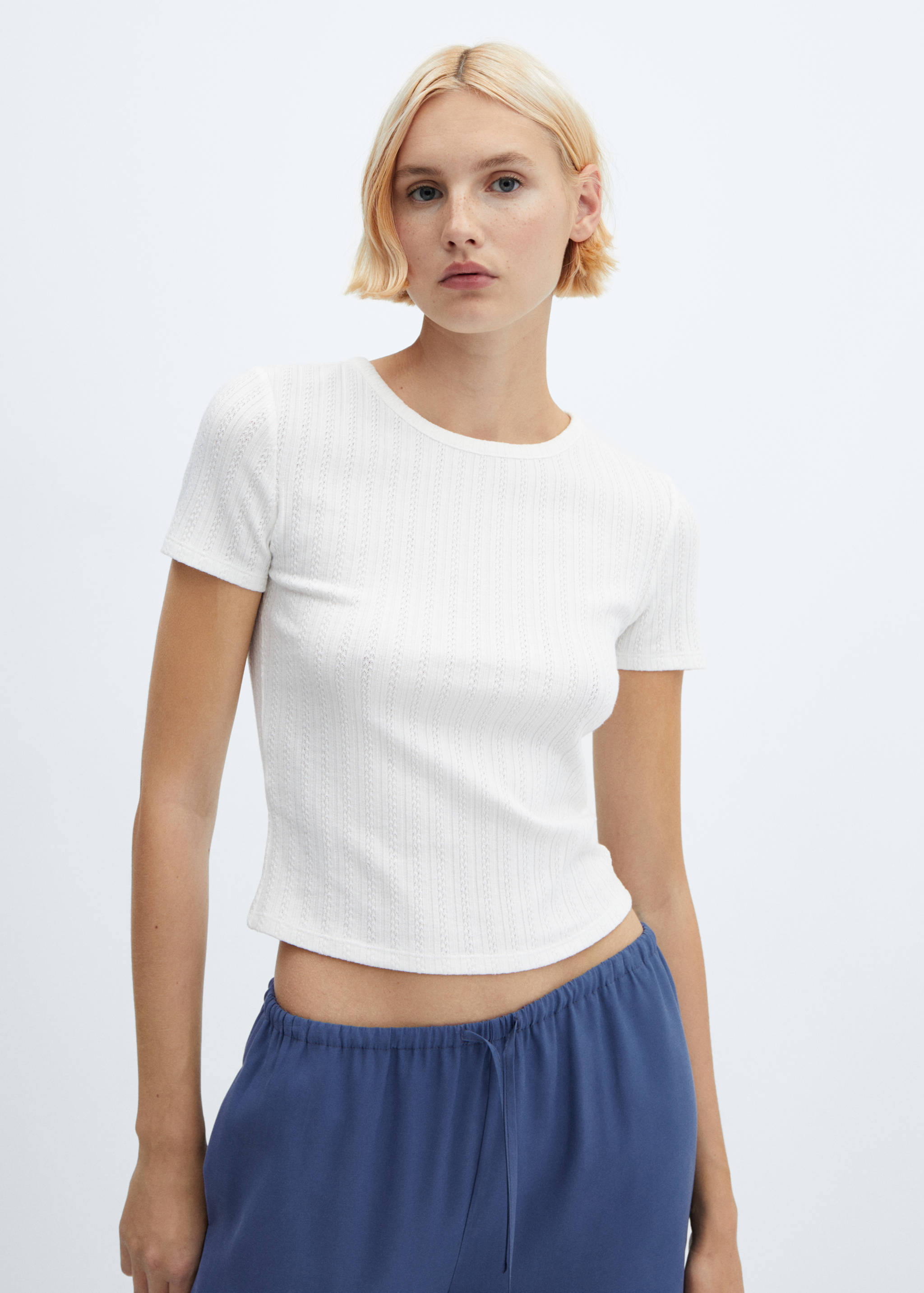 Pantalons wideleg cintura elàstica - Detall de l'article 1