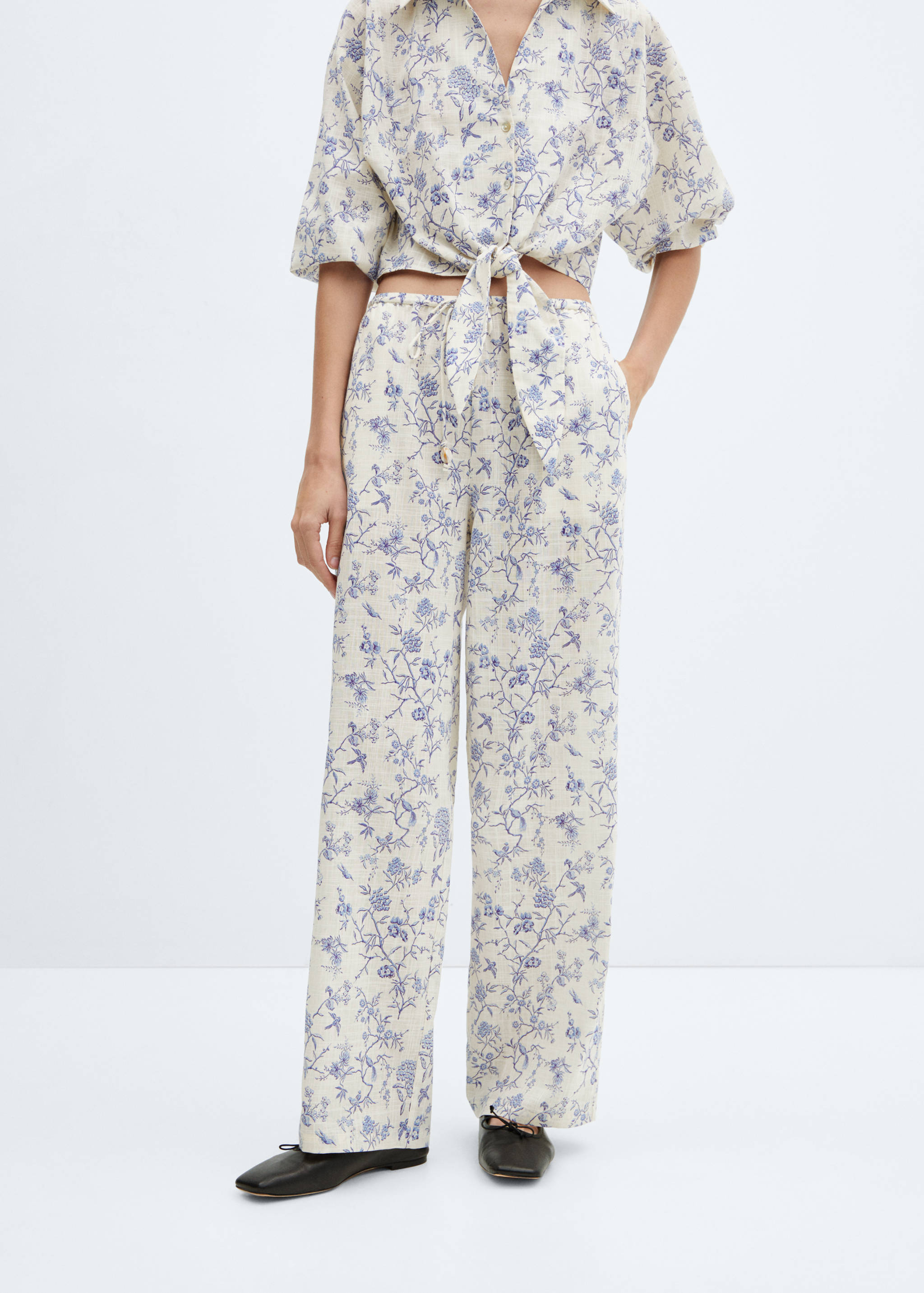 Pantalon imprimé coton - Plan moyen