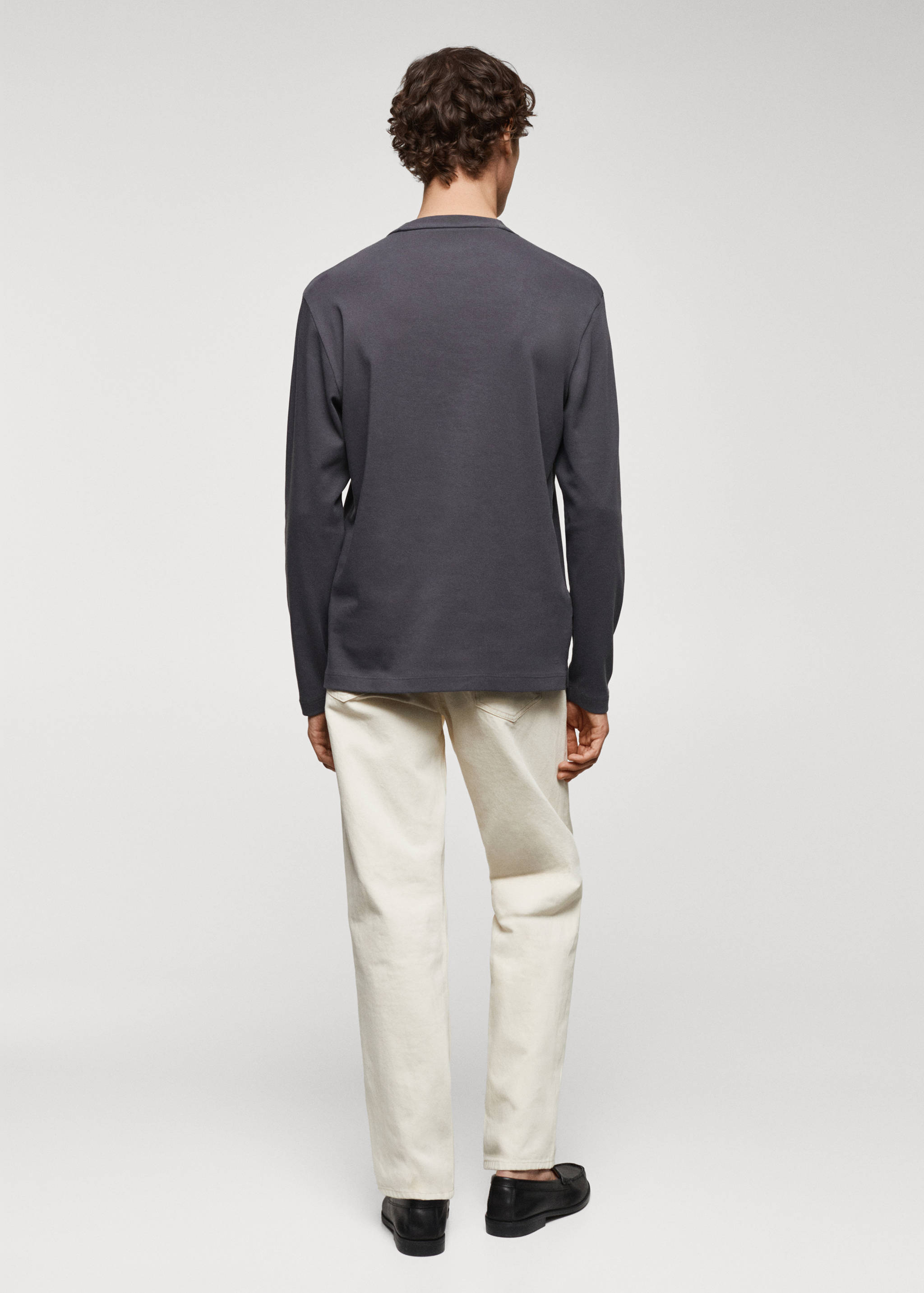T-shirt 100 % coton manches longues - Verso de l’article