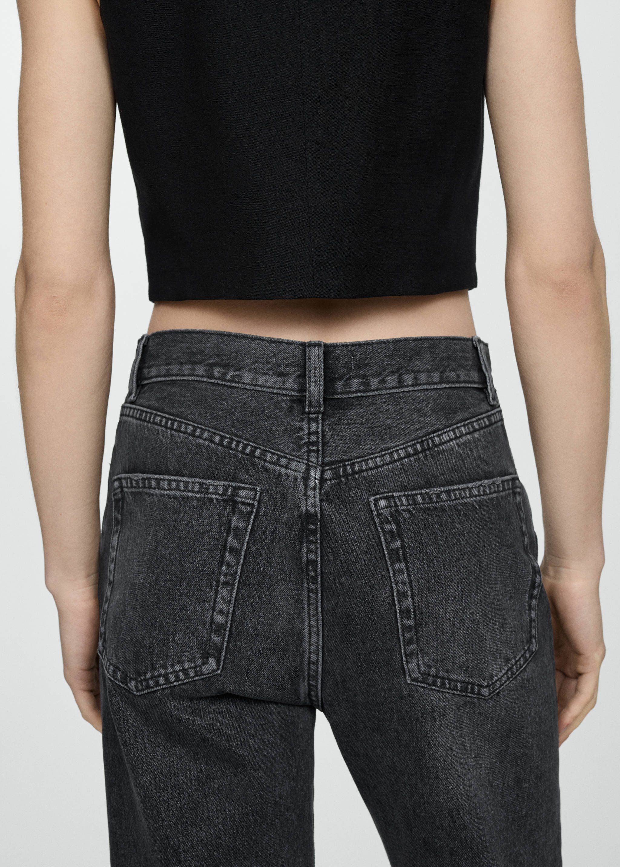Прямые джинсы с диагональными швами - Деталь изделия 4