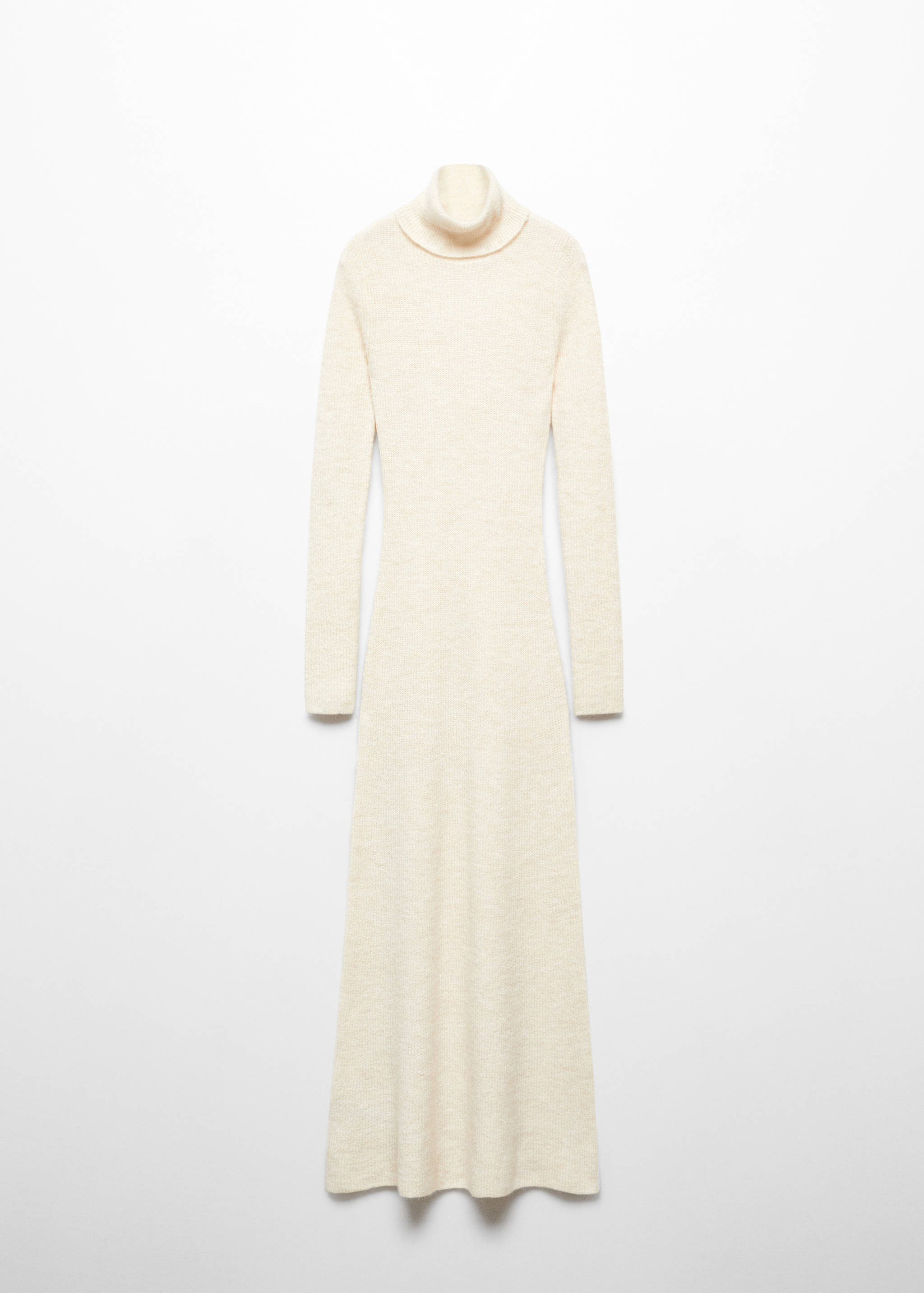 Gebreide jurk met omgeslagen col - Artikel zonder model