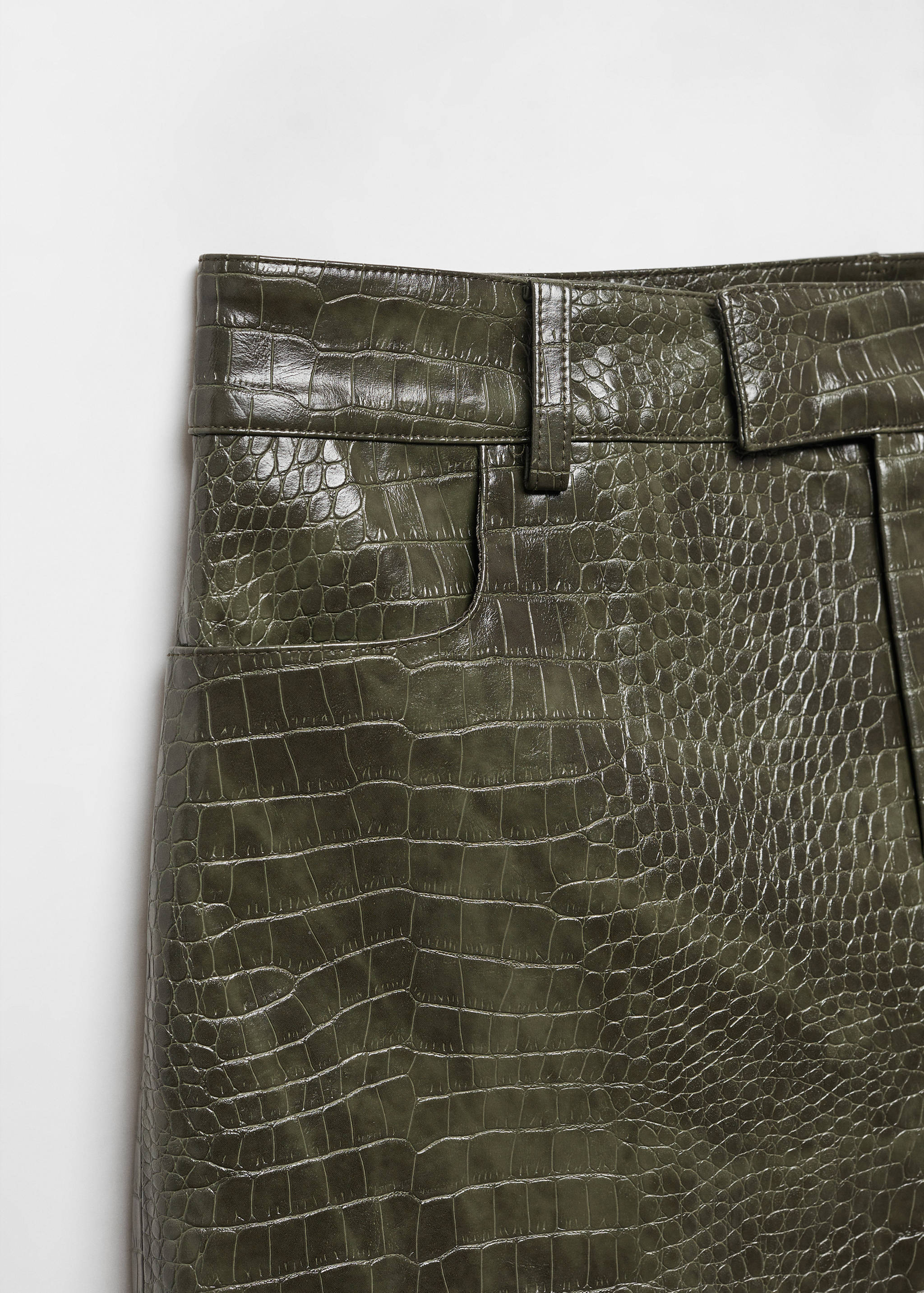 Animal print effect mini skirt - Details of the article 8