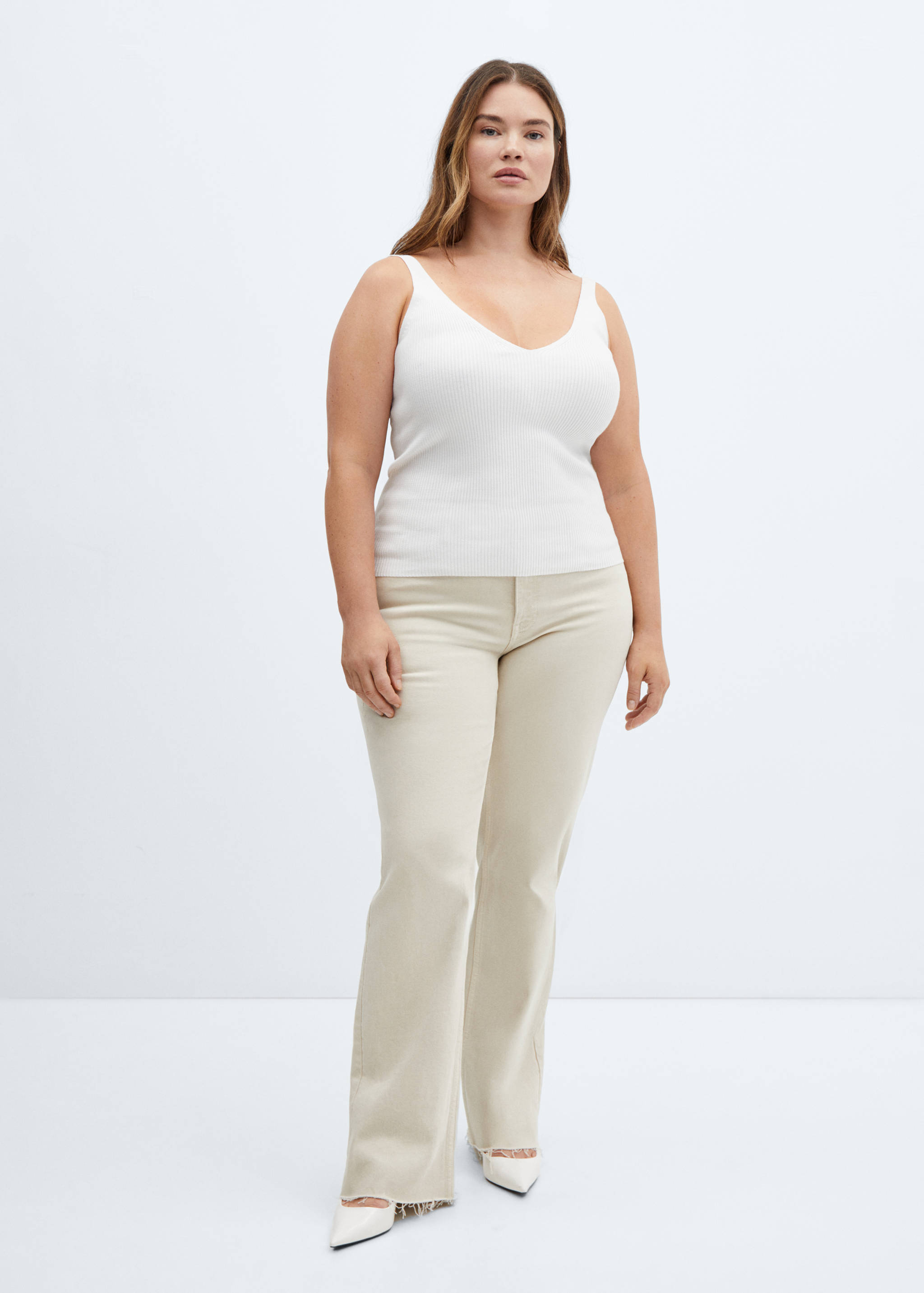 V-neck knitted top - Details of the article 3