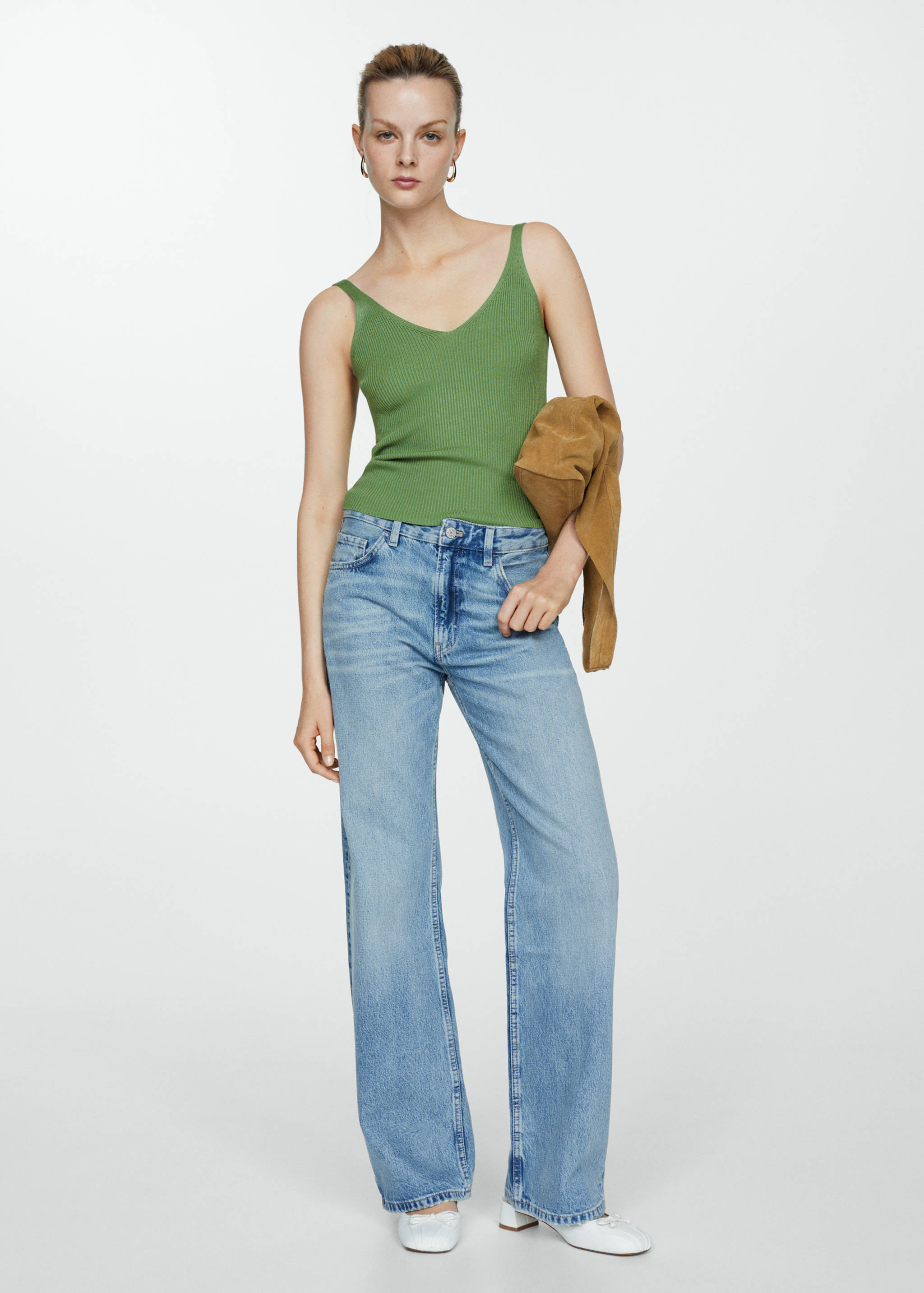 Top maille col V - Plan général