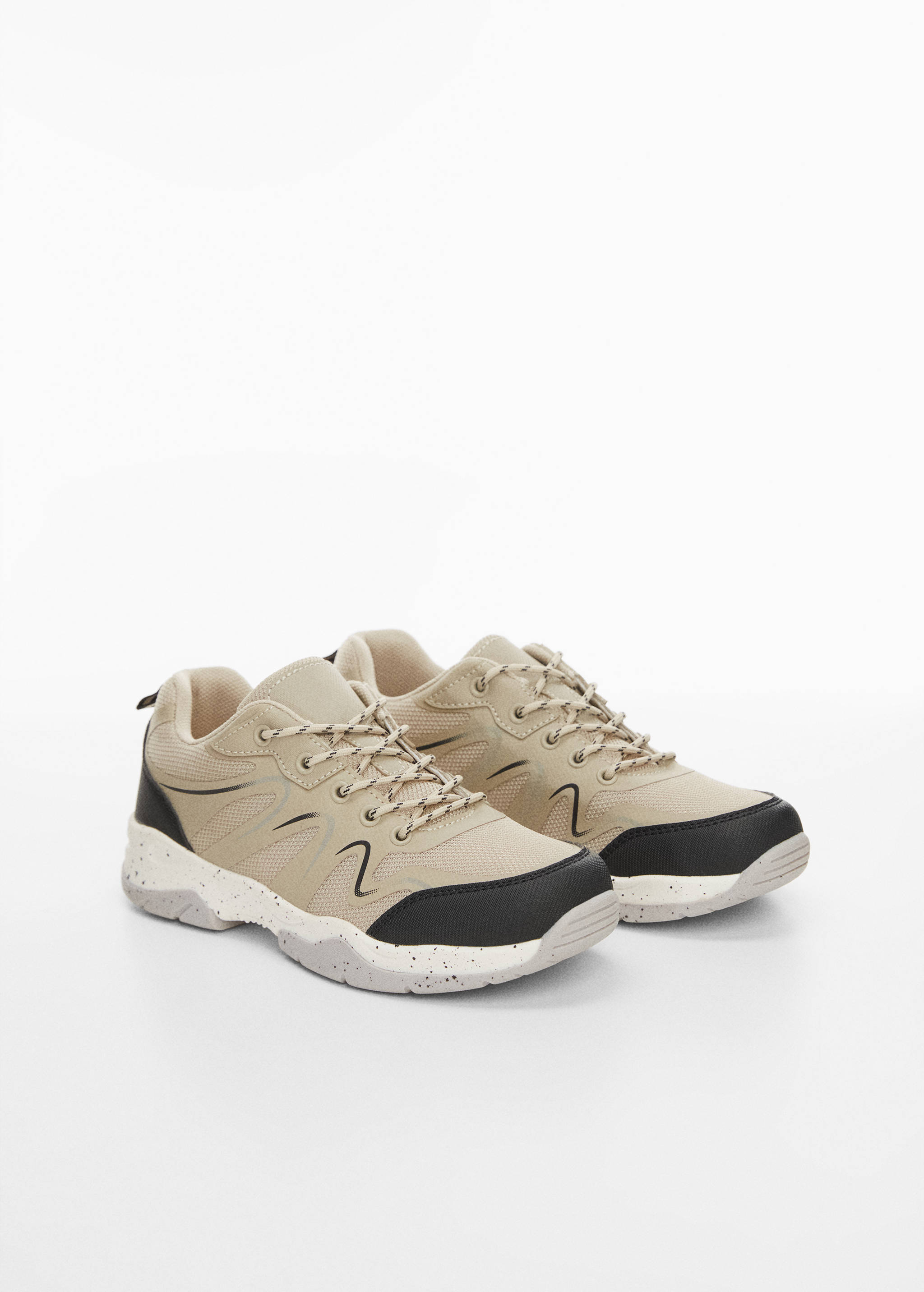 Geschnürte Kombi-Sneakers - Mittlere Ansicht