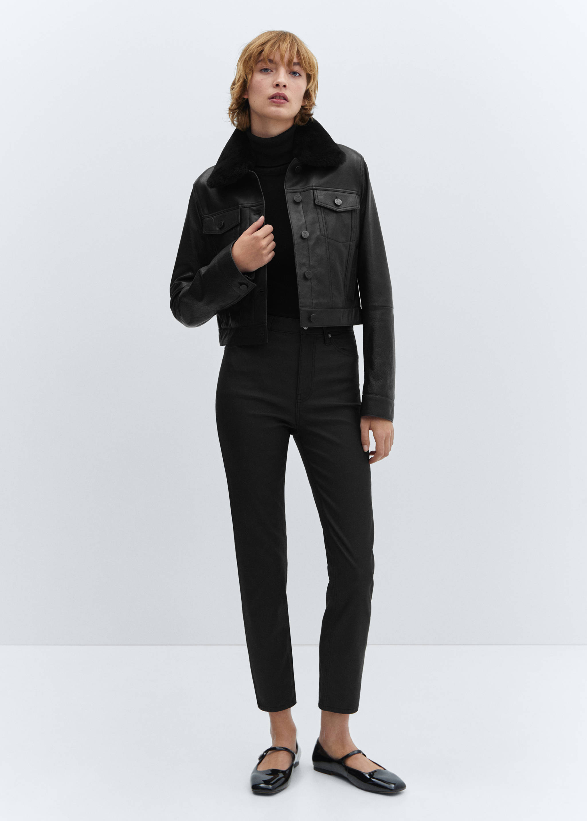 Укороченные вощеные джинсы slim Claudia - Общий план