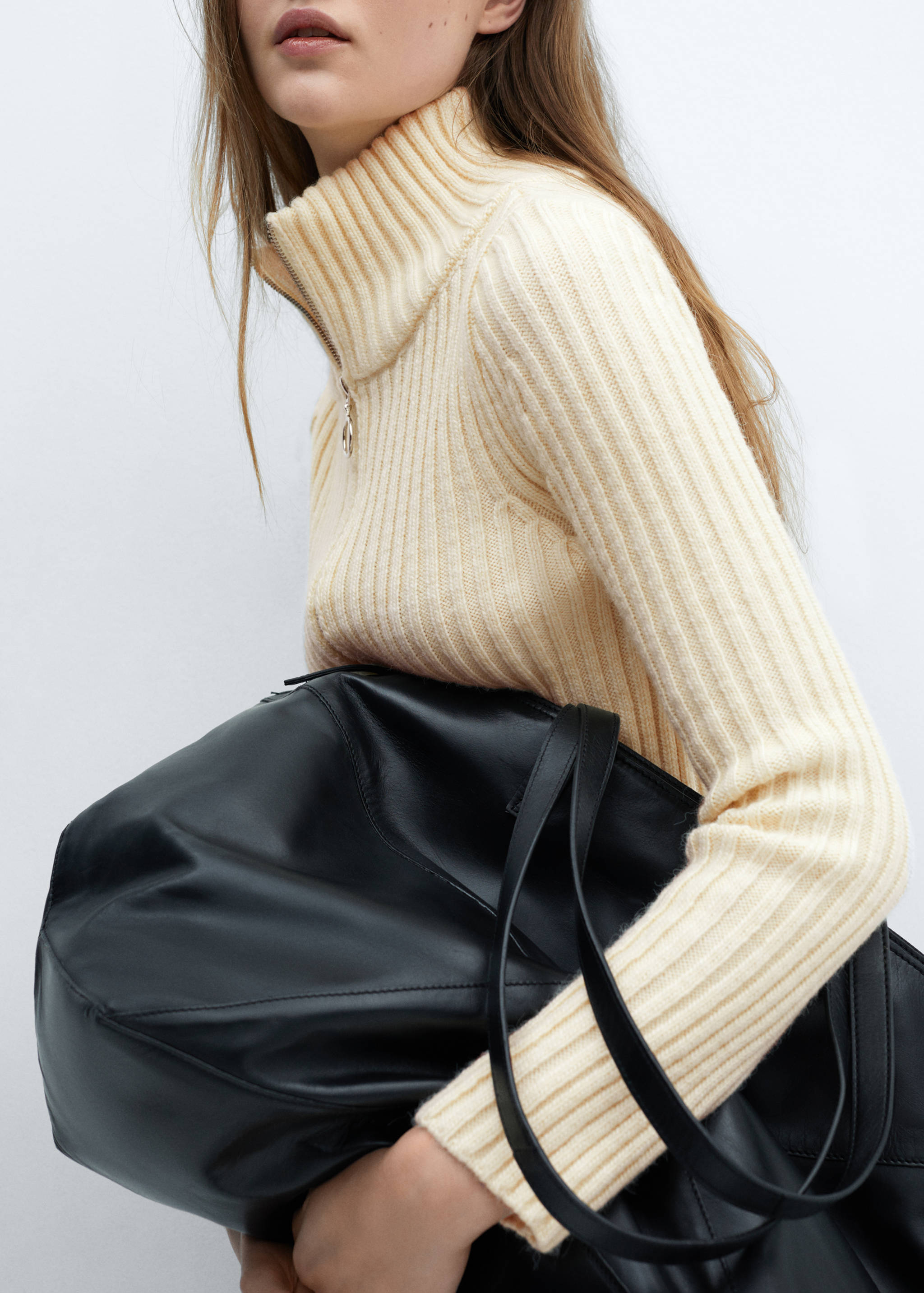 Zipper crop cardigan - Details of the article 4