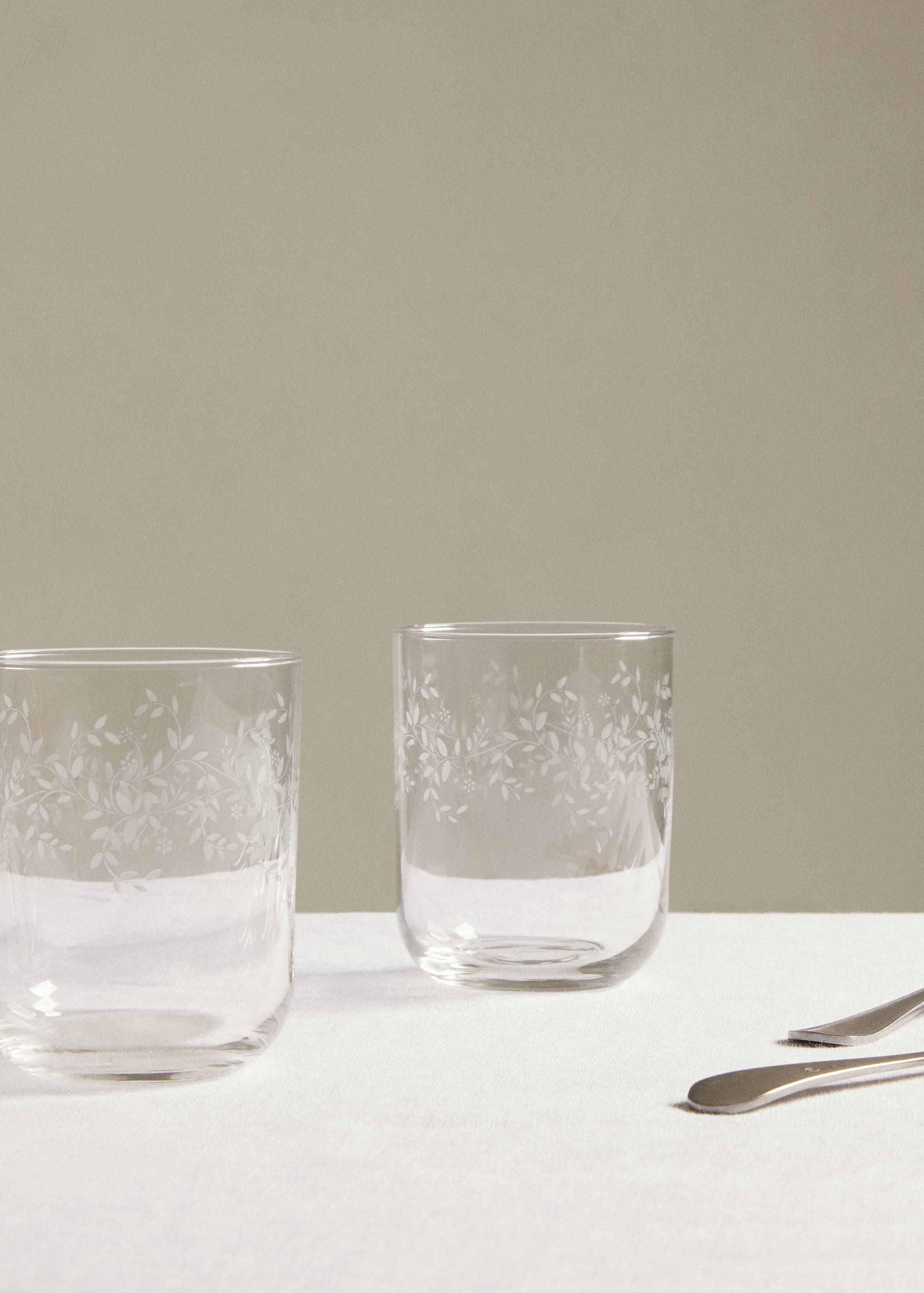 Flowers decal glass - General plane