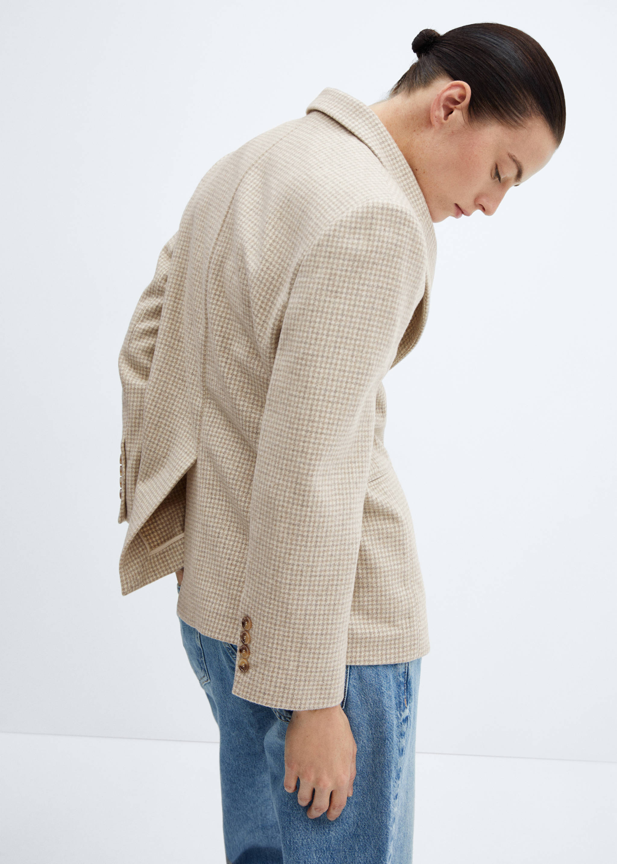 Veste laine pied-de-poule - Verso de l’article