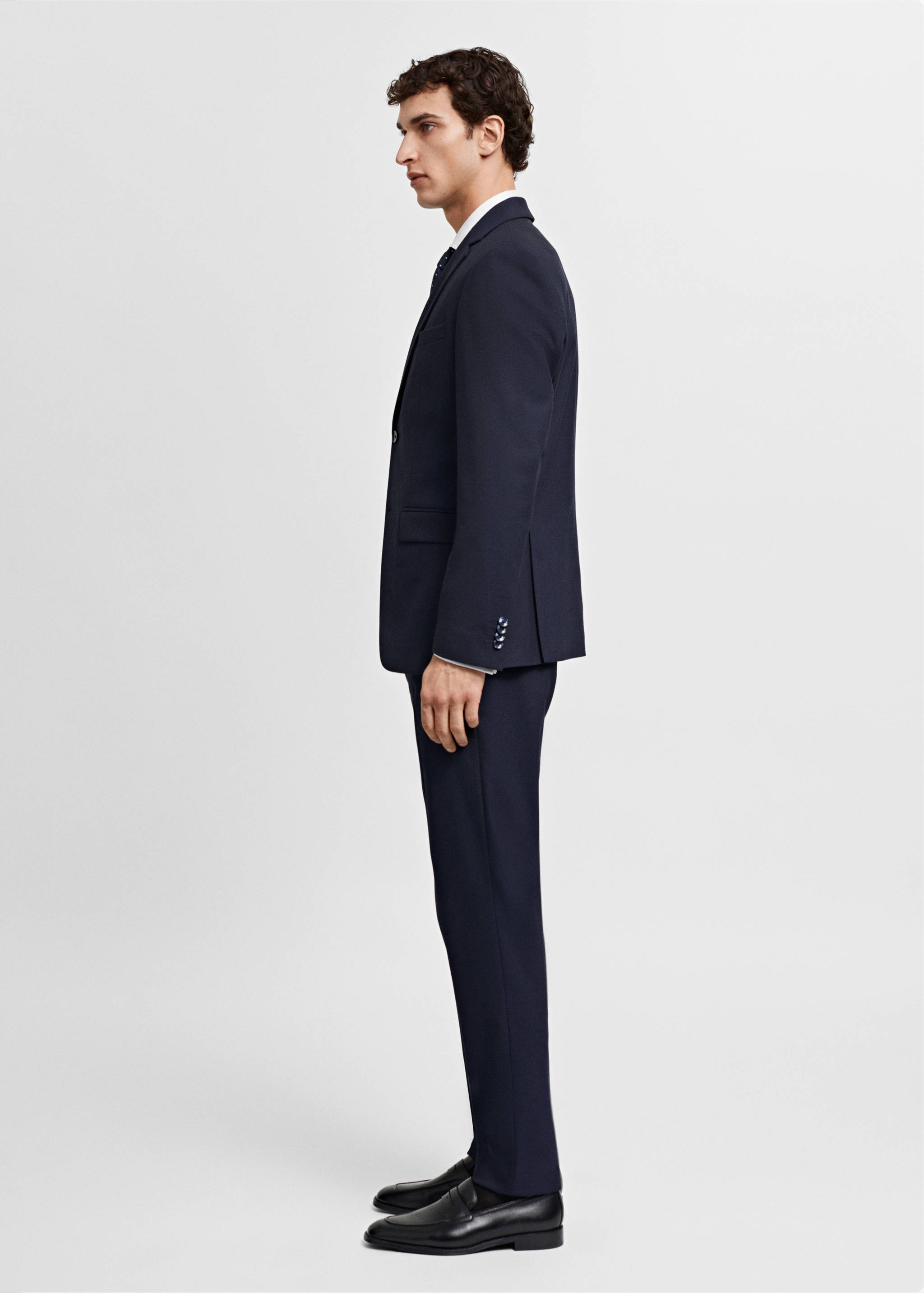 Stretch-fabric slim-fit suit jacket - Details of the article 2